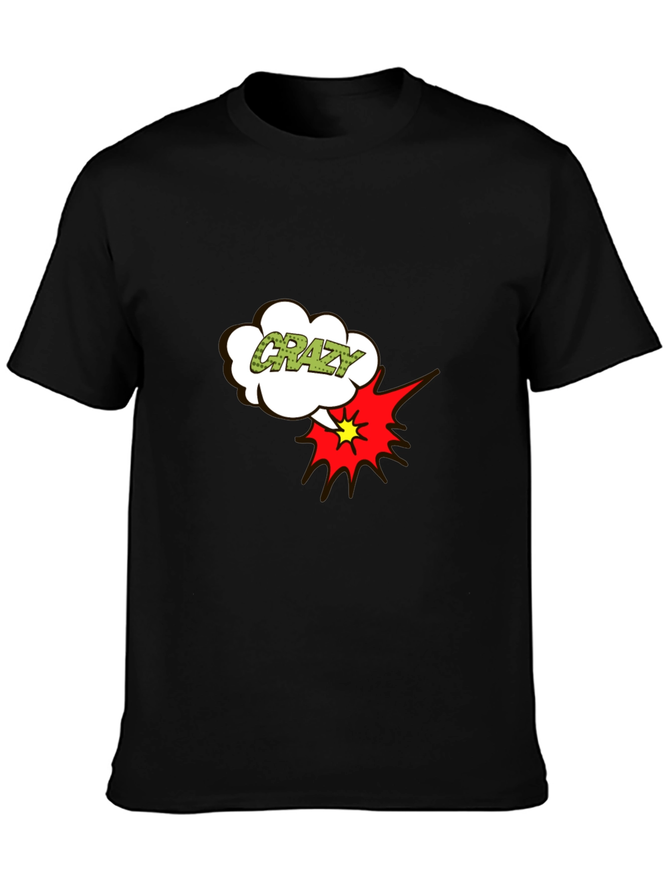 Crazy T-Shirt Black Short Sleeve