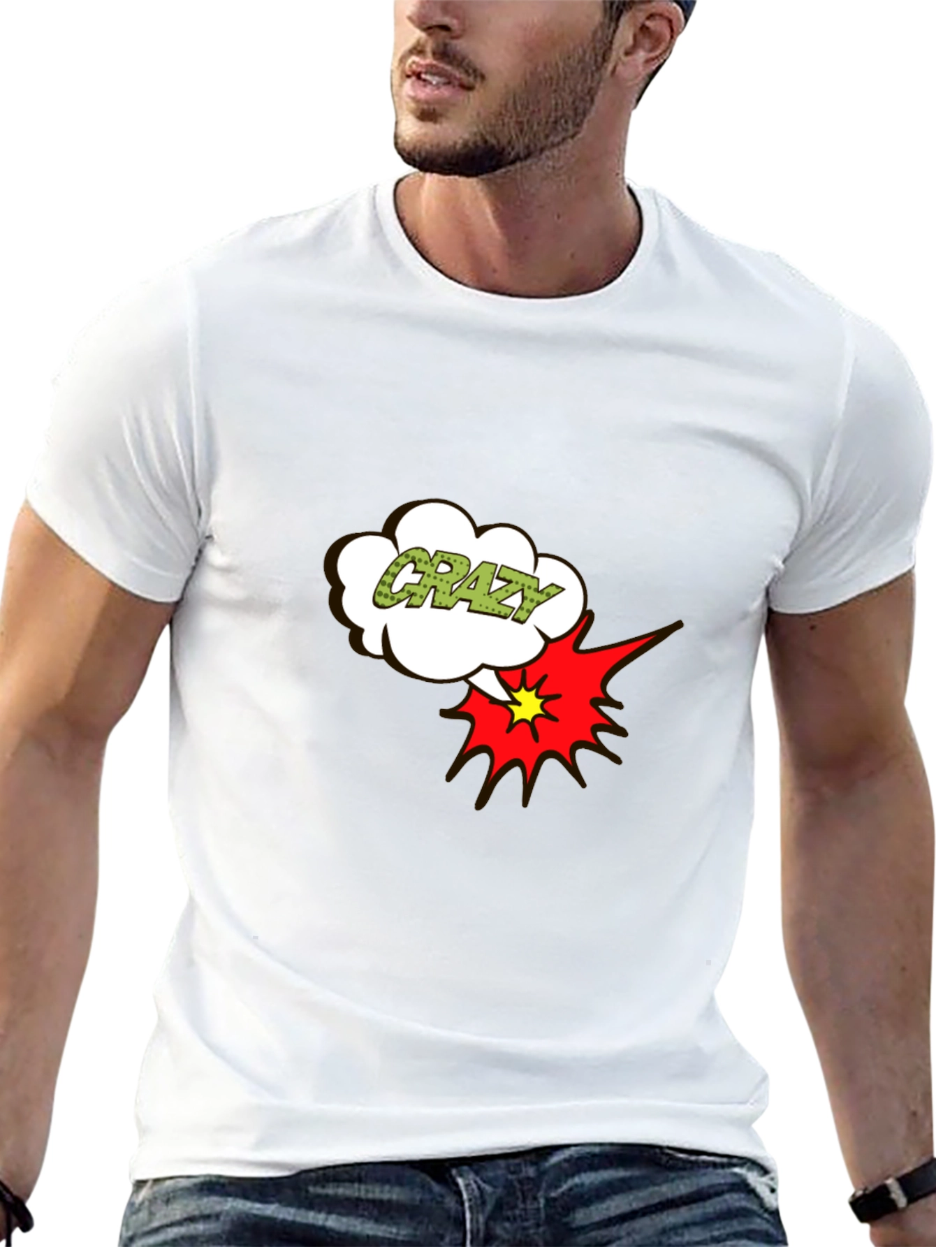 Crazy T-Shirt Black Short Sleeve
