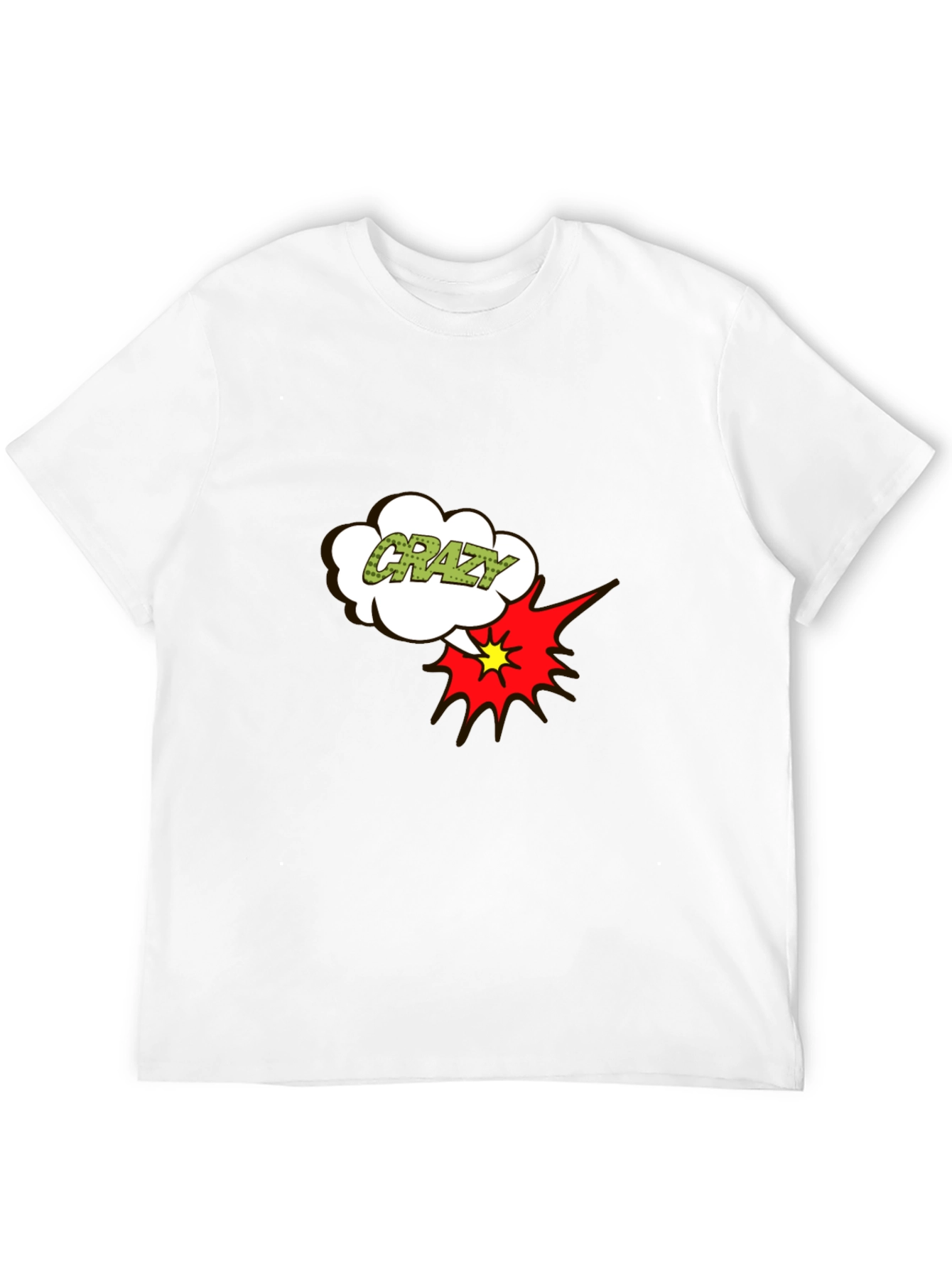 Crazy T-Shirt Black Short Sleeve