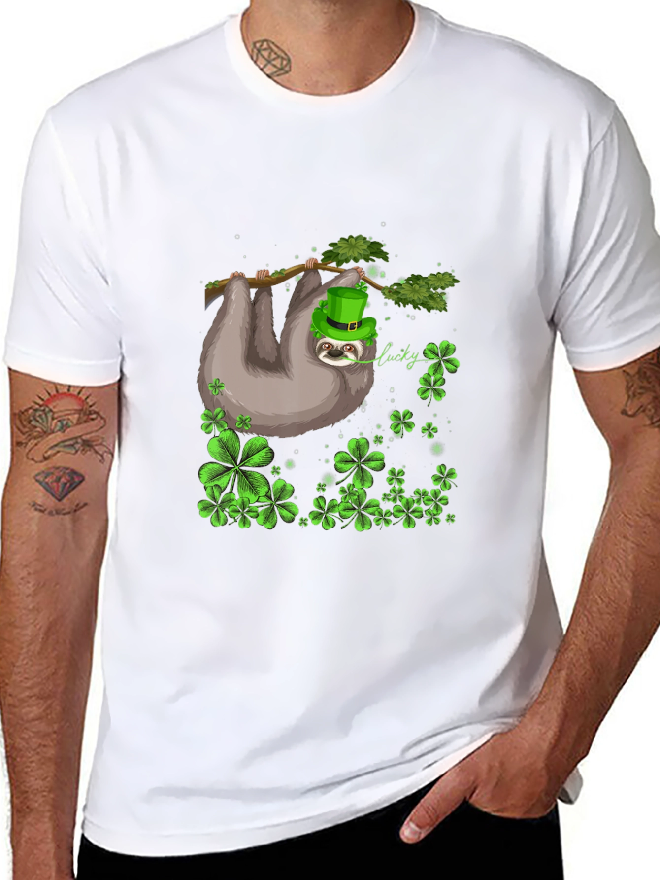 Lucky Sloth St. Patricks Day Tee