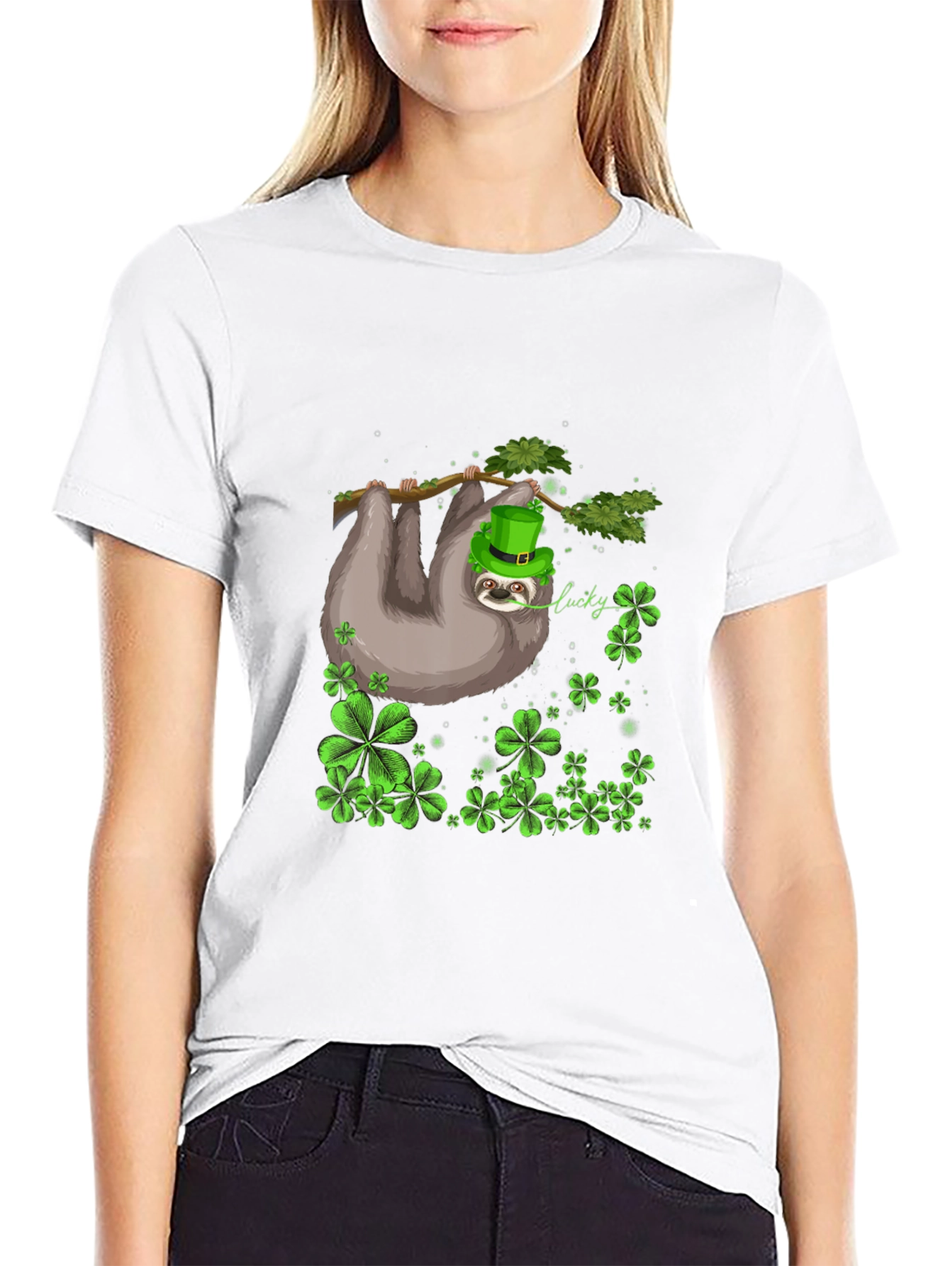 Lucky Sloth St. Patricks Day Tee
