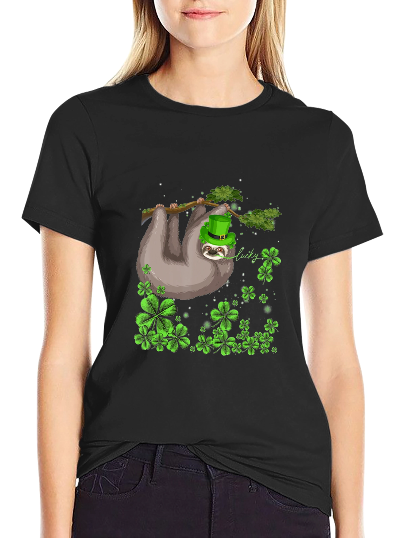 Lucky Sloth St. Patricks Day Tee