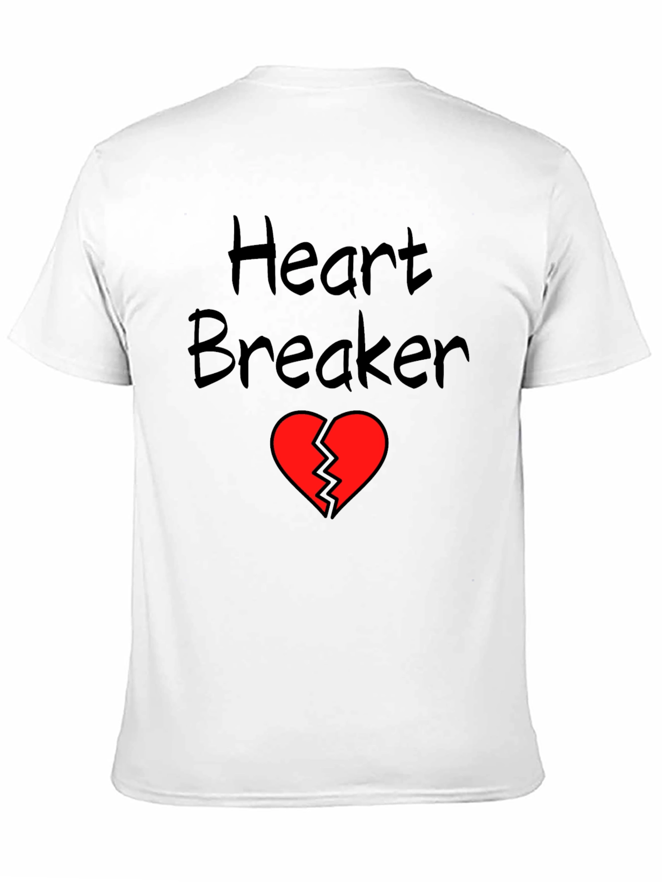 Heart Breaker Graphic Tee - Black Cotton Shirt