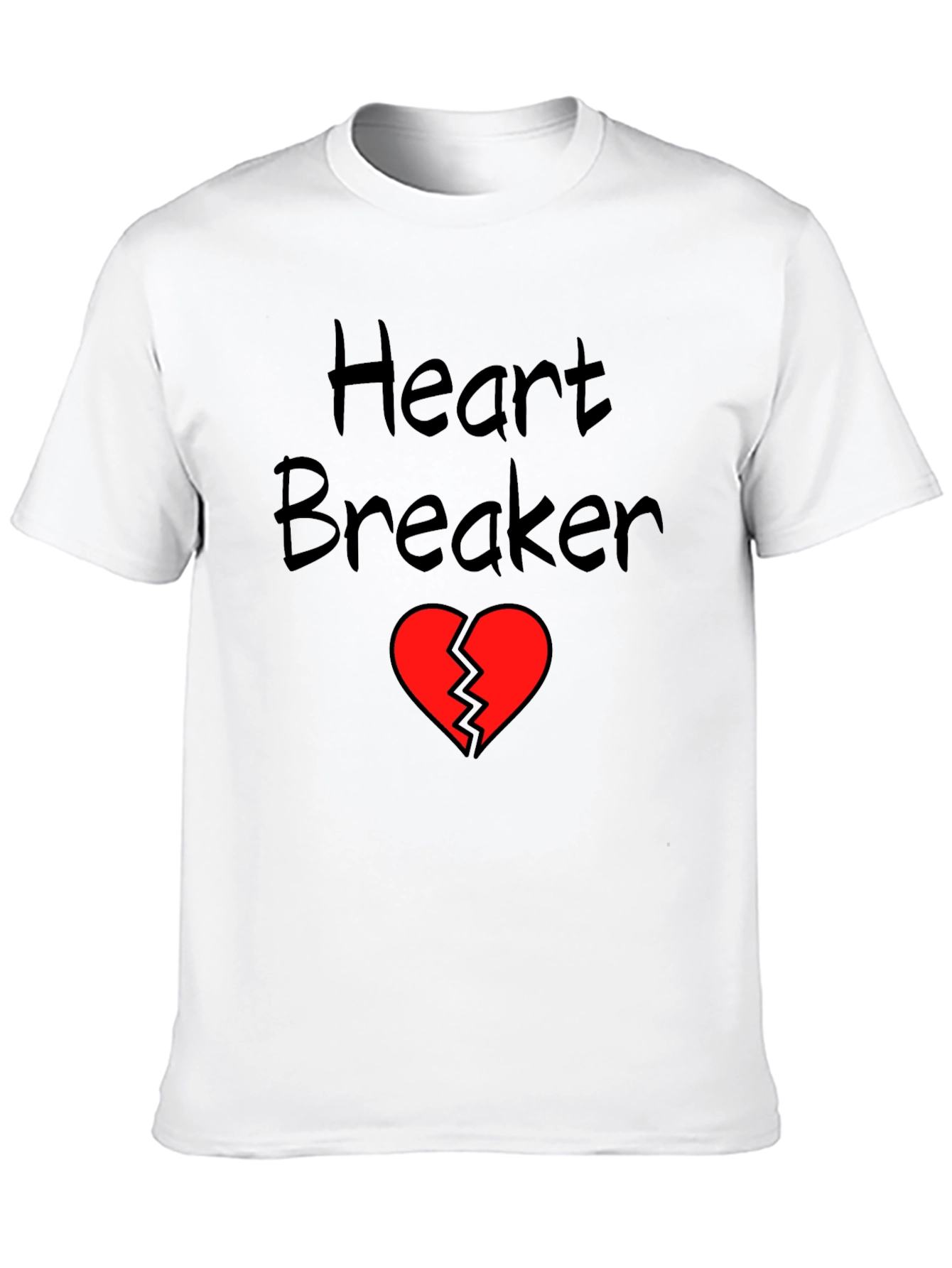 Heart Breaker Graphic Tee - Black Cotton Shirt