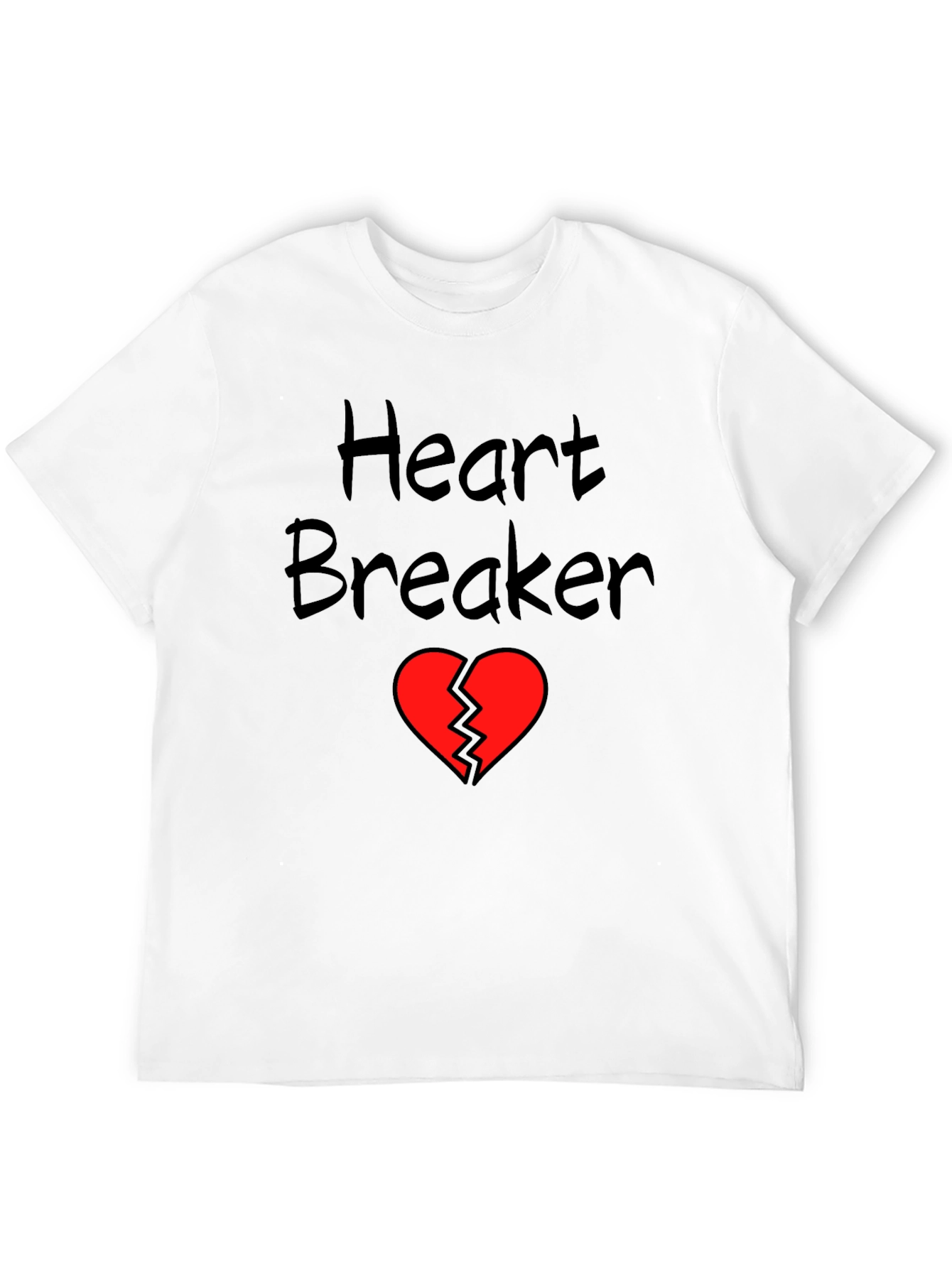 Heart Breaker Graphic Tee - Black Cotton Shirt