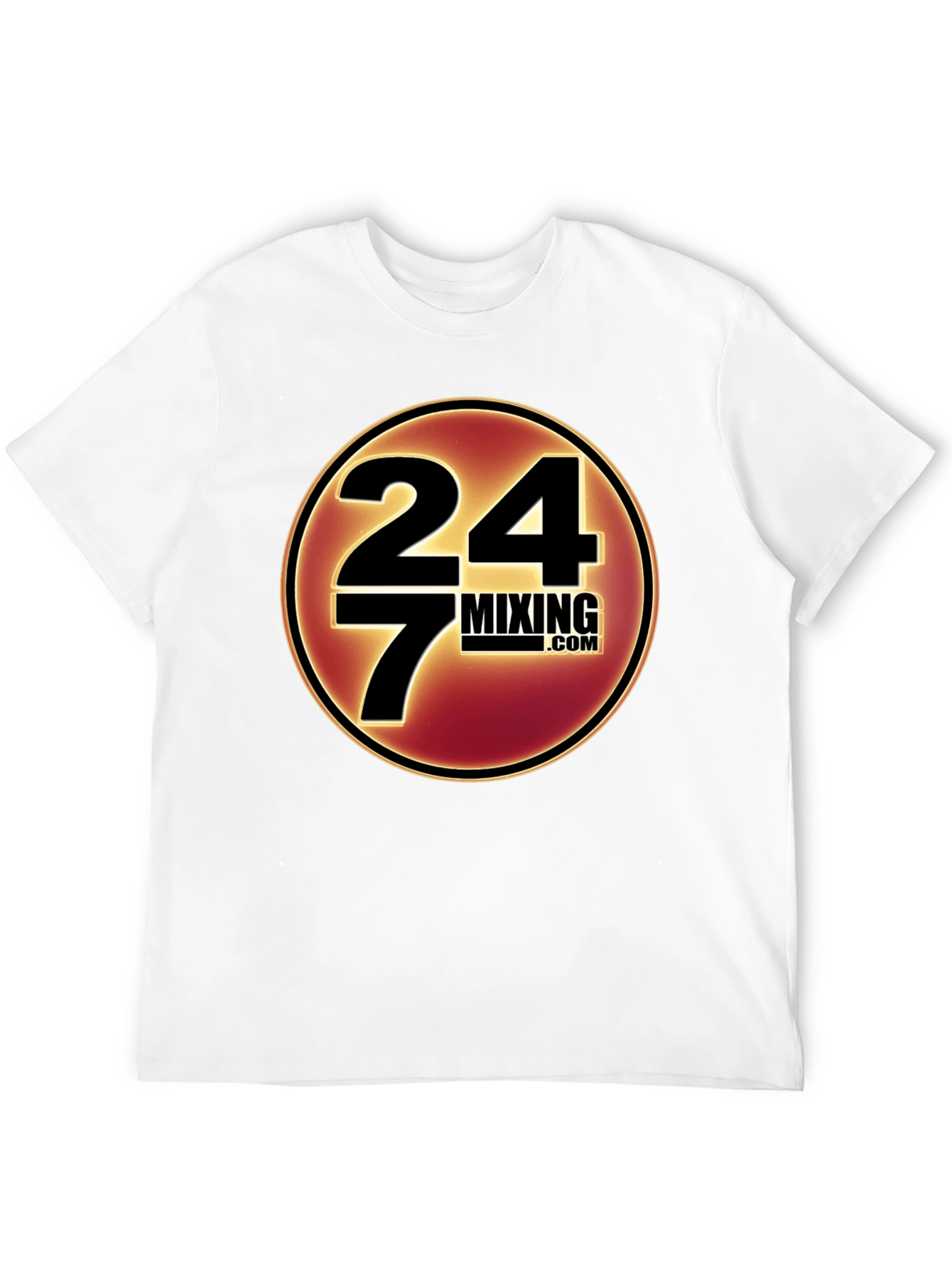 24/7 Mixing.com T-Shirt Black Cotton Casual Wear