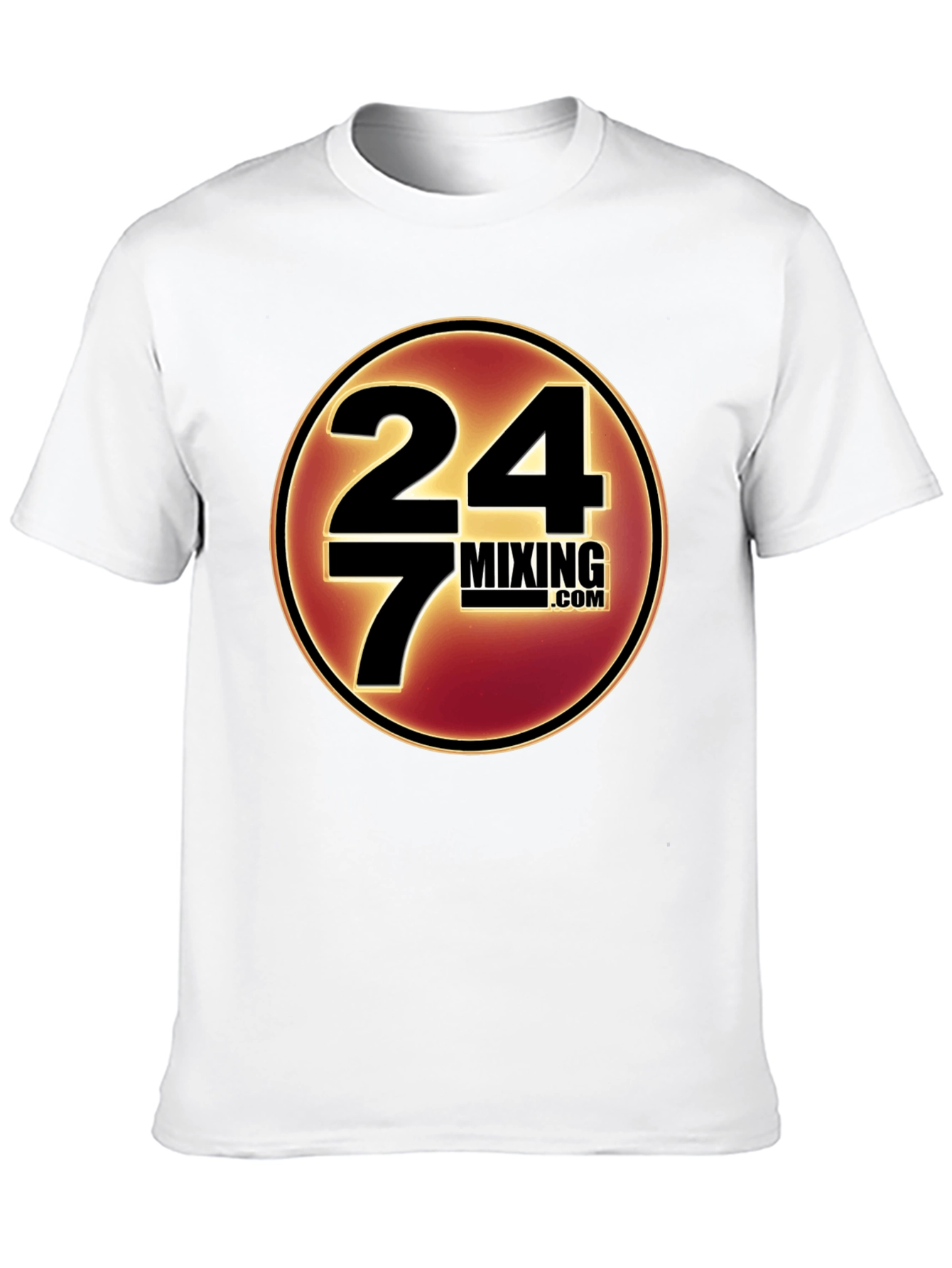 24/7 Mixing.com T-Shirt Black Cotton Casual Wear