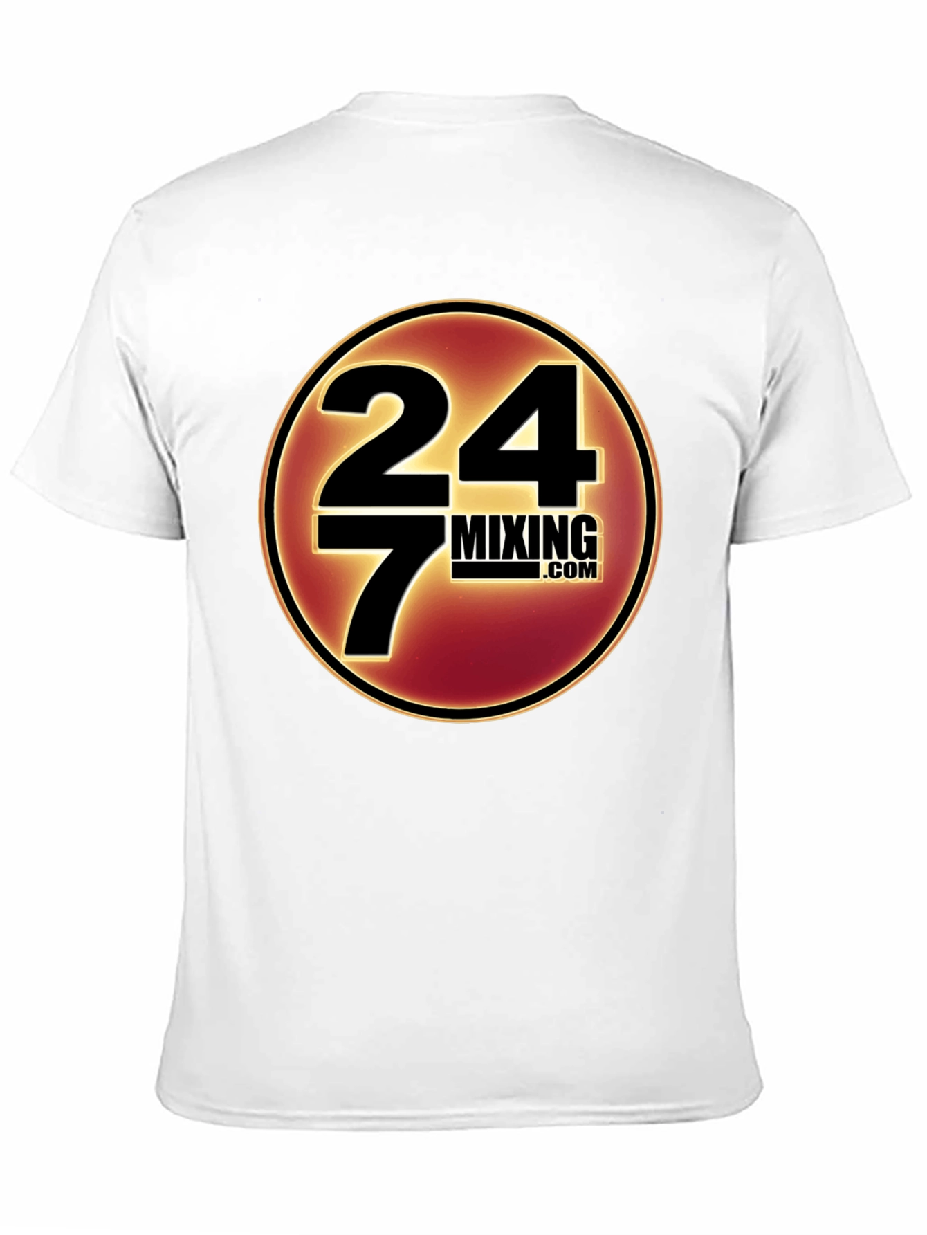 24/7 Mixing.com T-Shirt Black Cotton Casual Wear
