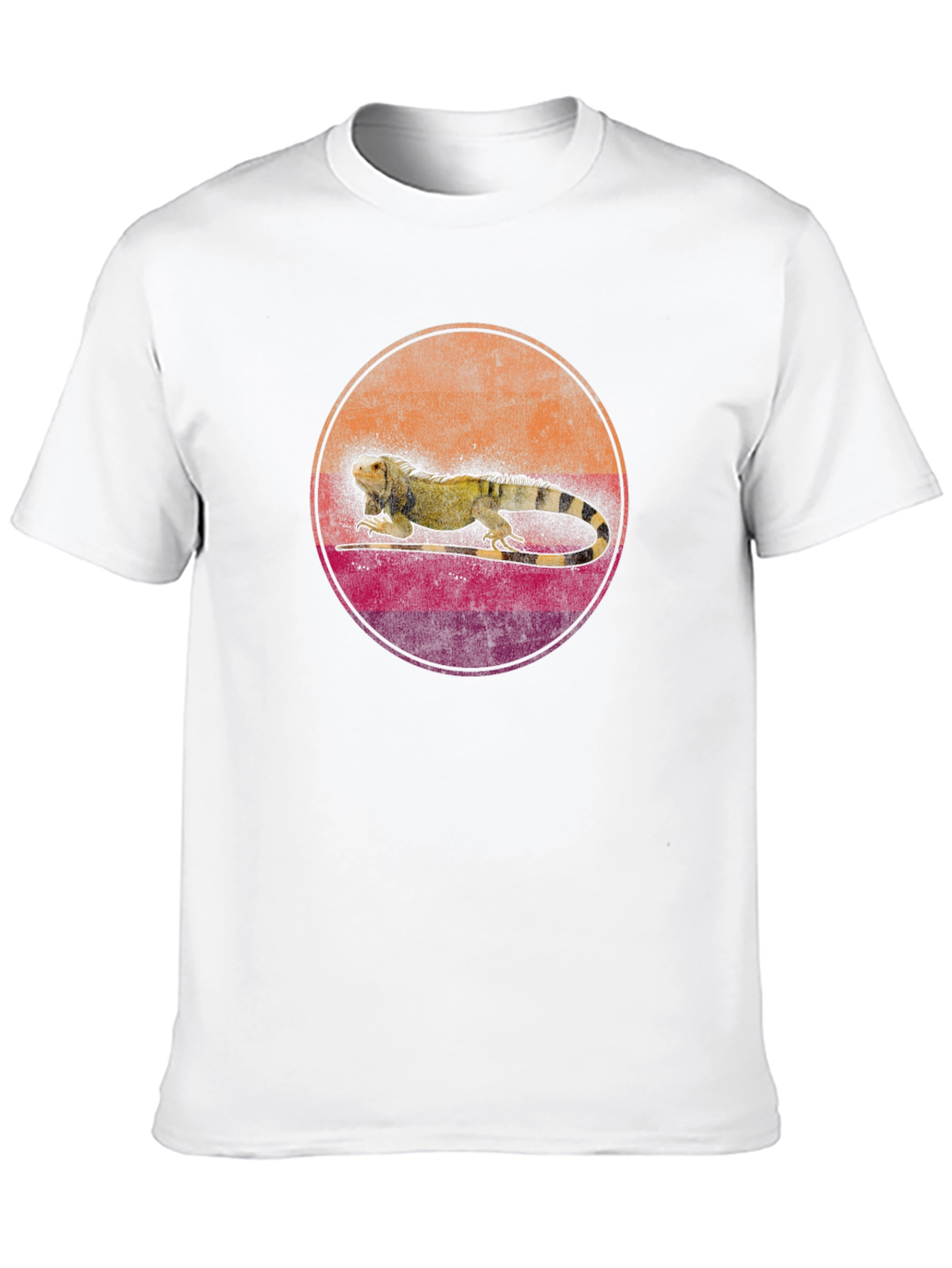 Retro Iguana Graphic Tee - Cool Reptile Design