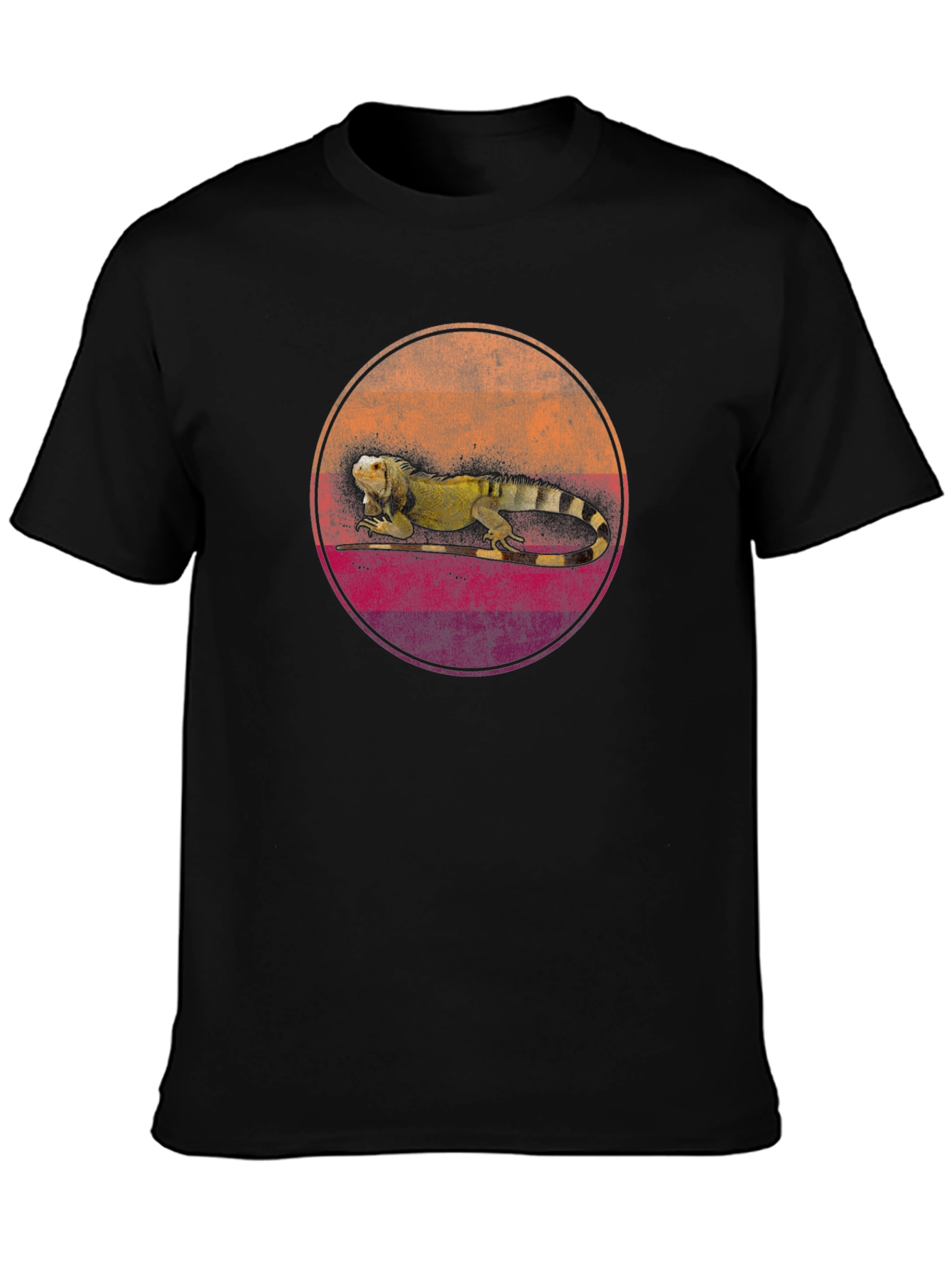 Retro Iguana Graphic Tee - Cool Reptile Design