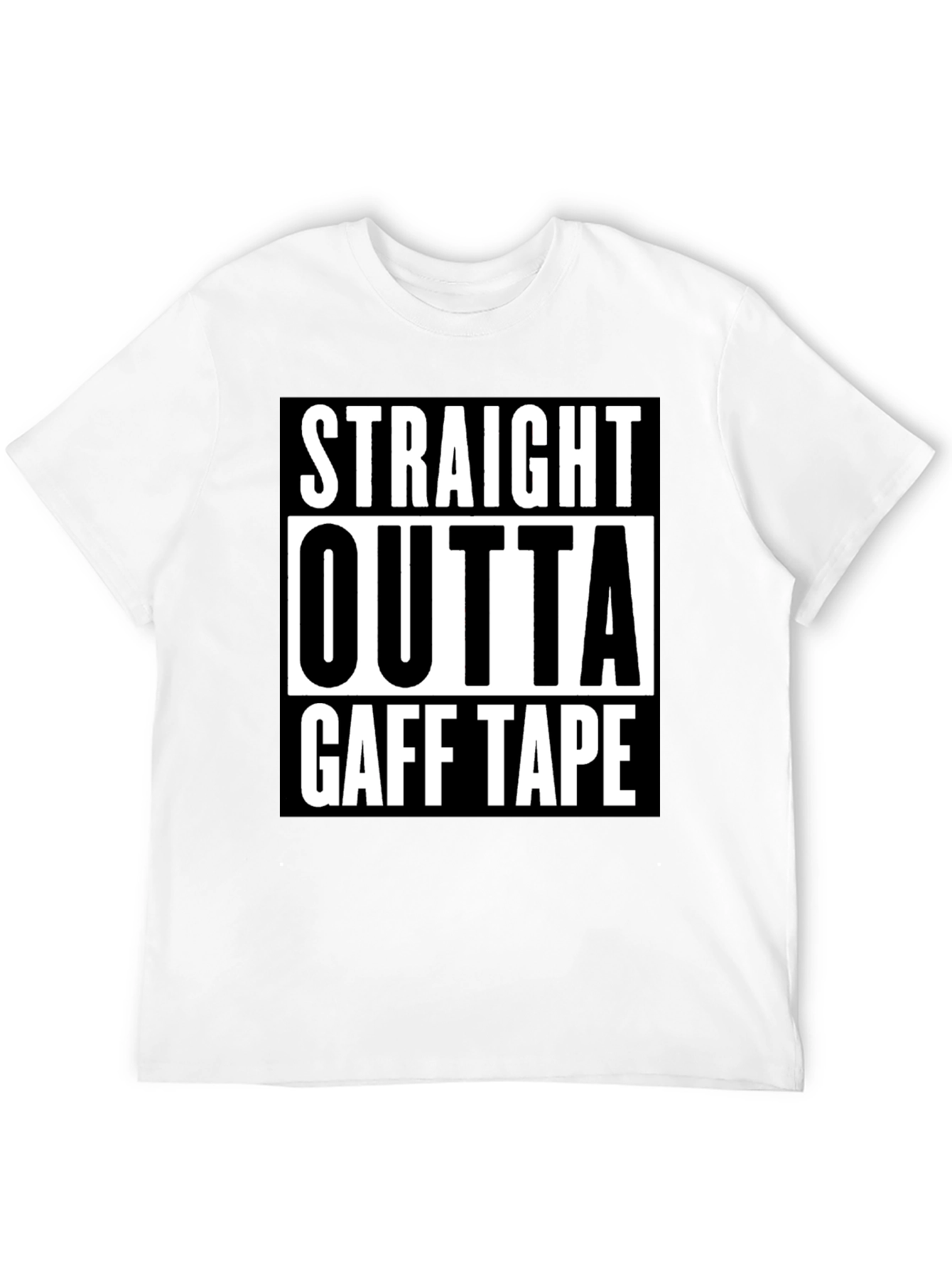 Straight Outta Gaff Tape Black Graphic Tee