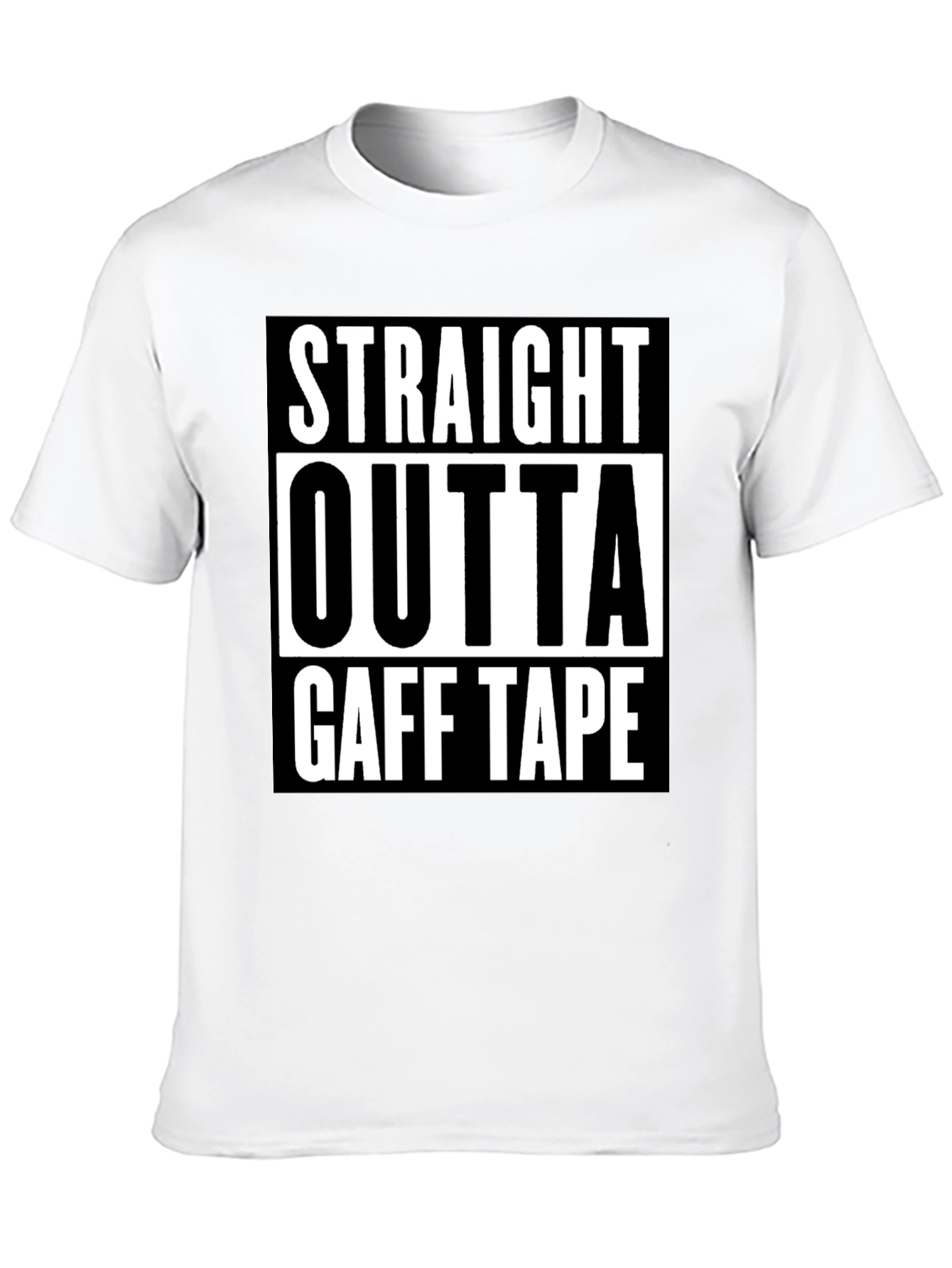 Straight Outta Gaff Tape Black Graphic Tee