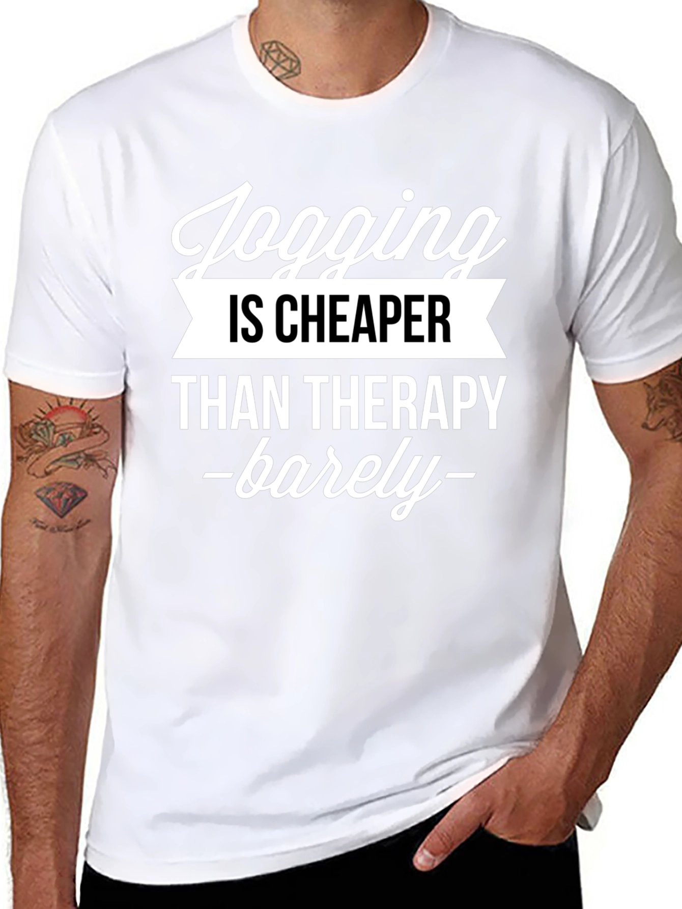 Jogging Cheaper Than Therapy Graphic Tee