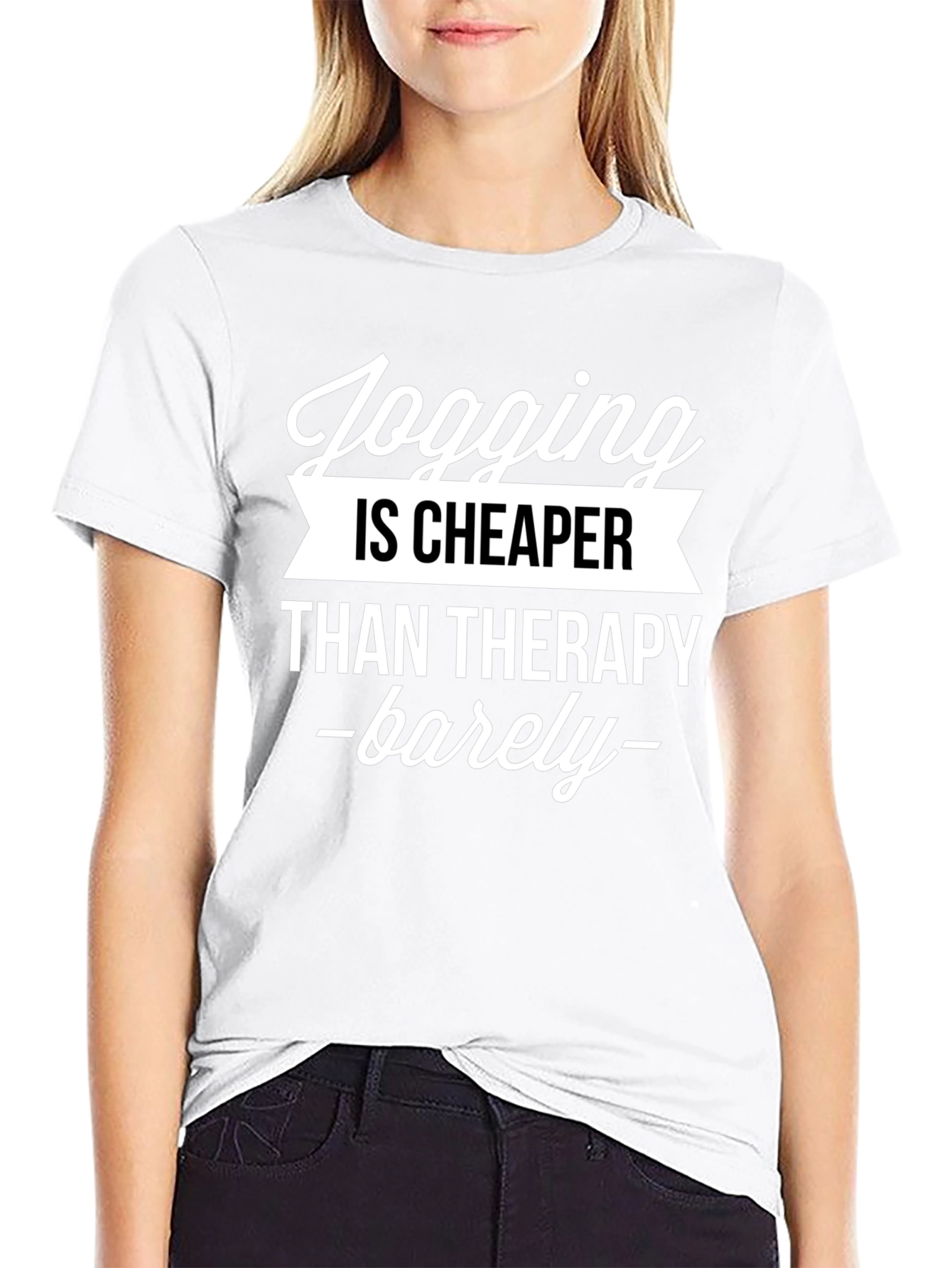 Jogging Cheaper Than Therapy Graphic Tee