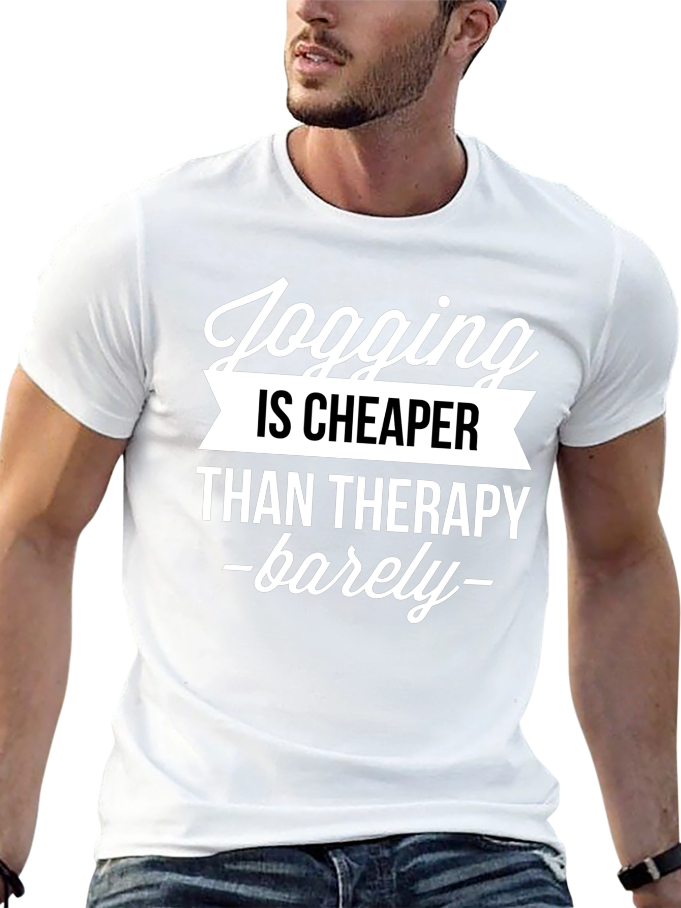 Jogging Cheaper Than Therapy Graphic Tee