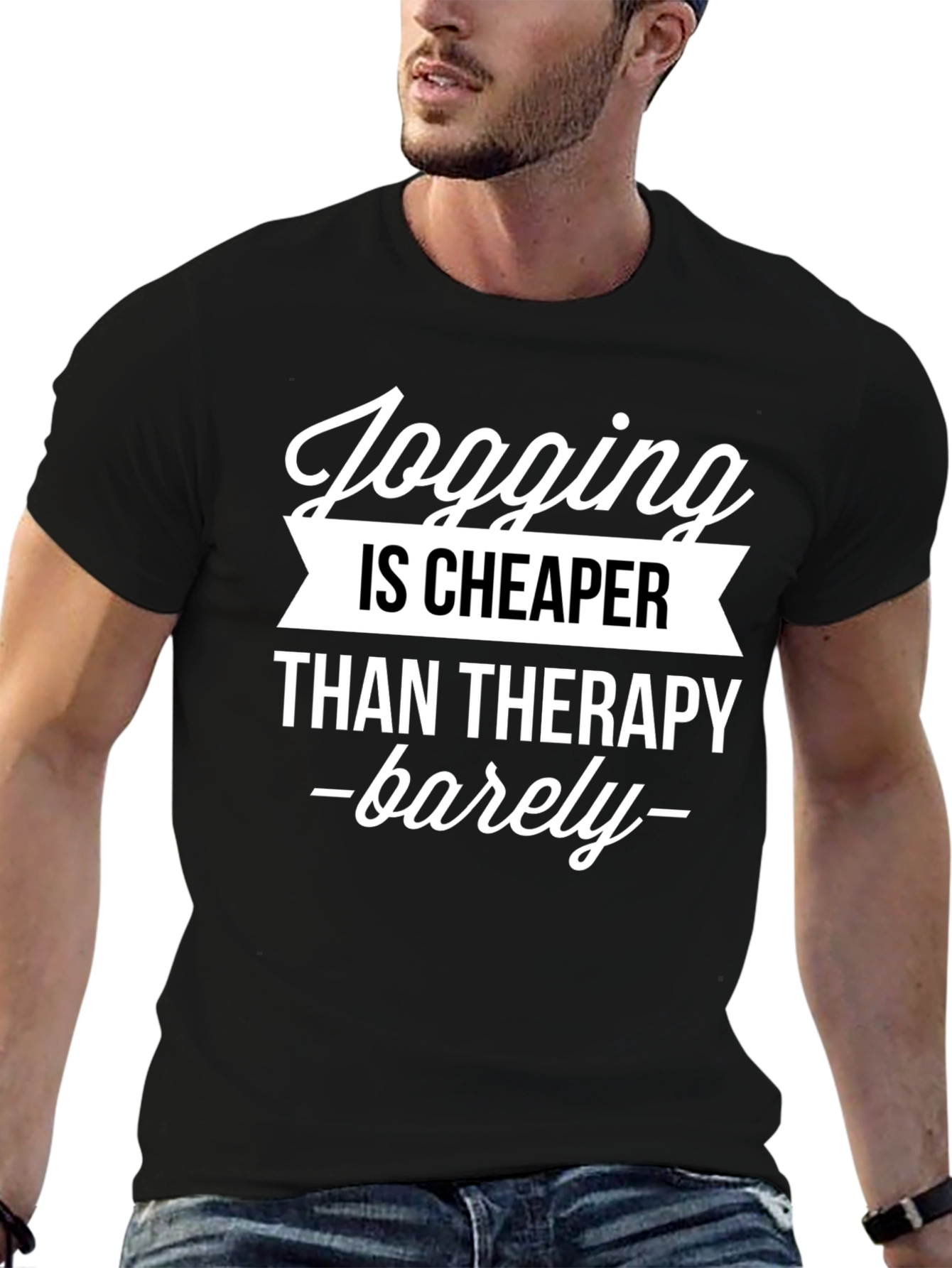 Jogging Cheaper Than Therapy Graphic Tee