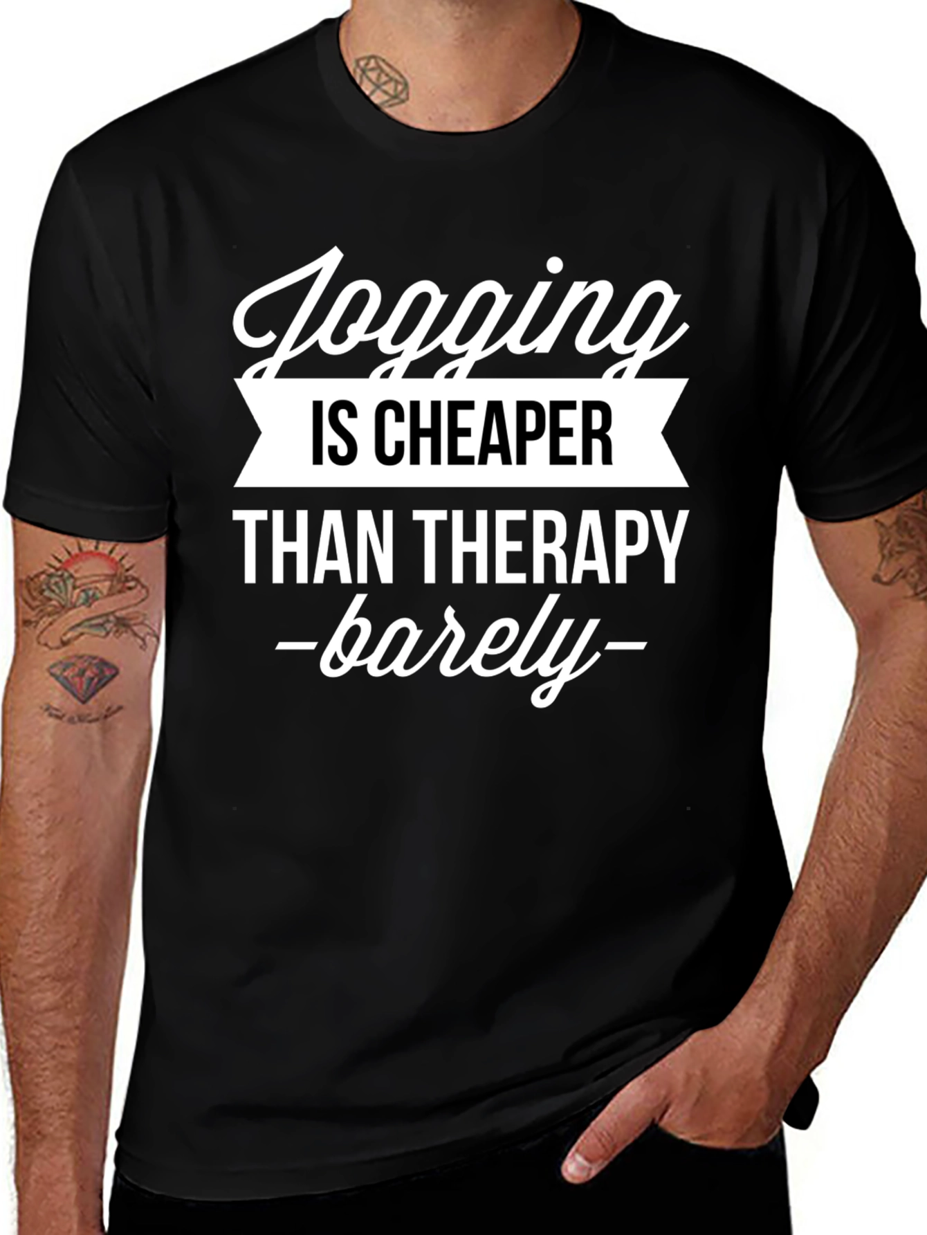 Jogging Cheaper Than Therapy Graphic Tee