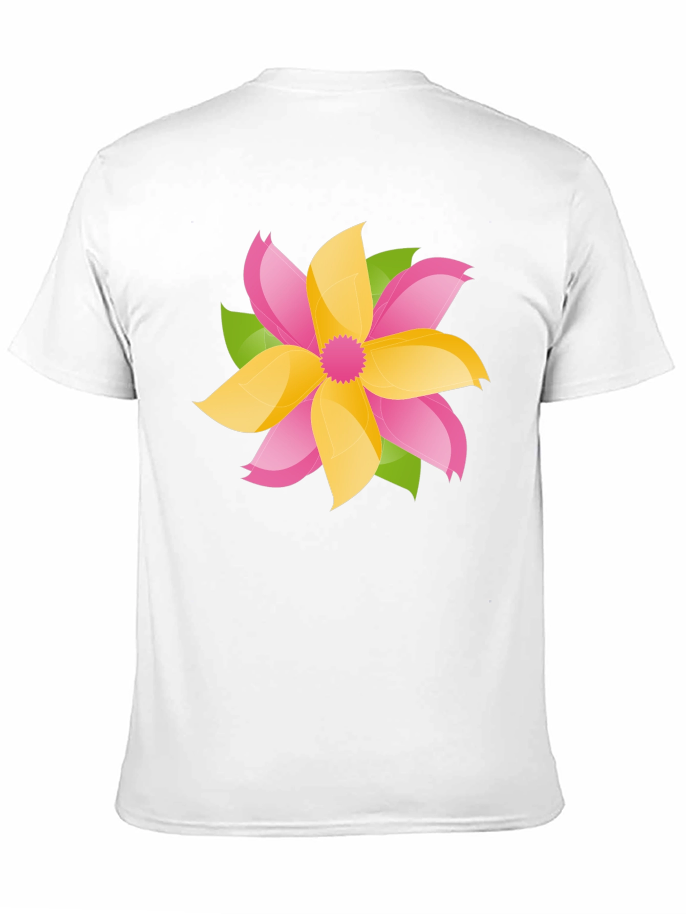 Floral Graphic Tee - Bold Black Cotton T-Shirt