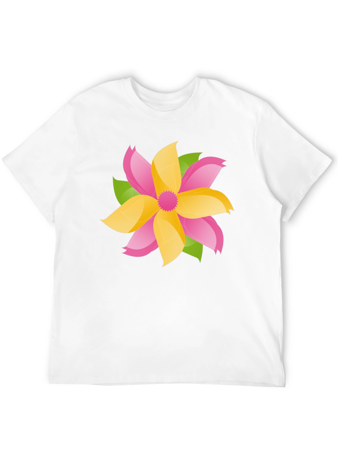 Floral Graphic Tee - Bold Black Cotton T-Shirt