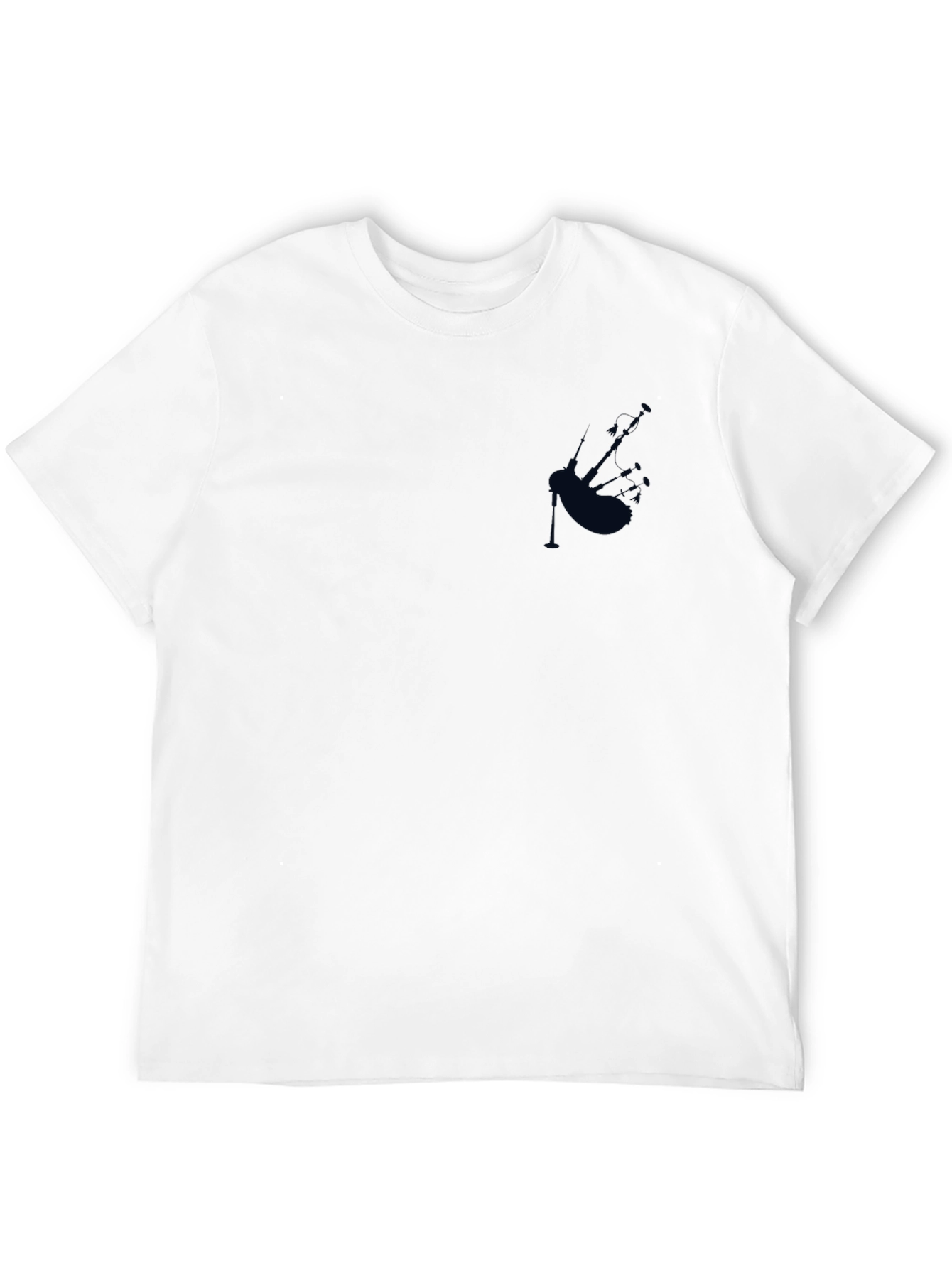 Mens Black Bagpipe Graphic Tee
