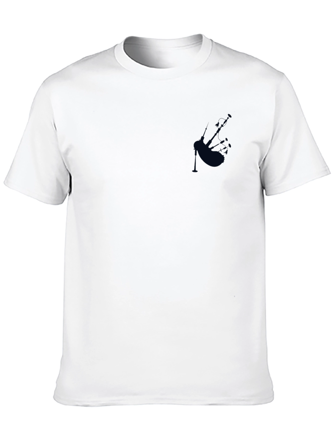 Mens Black Bagpipe Graphic Tee