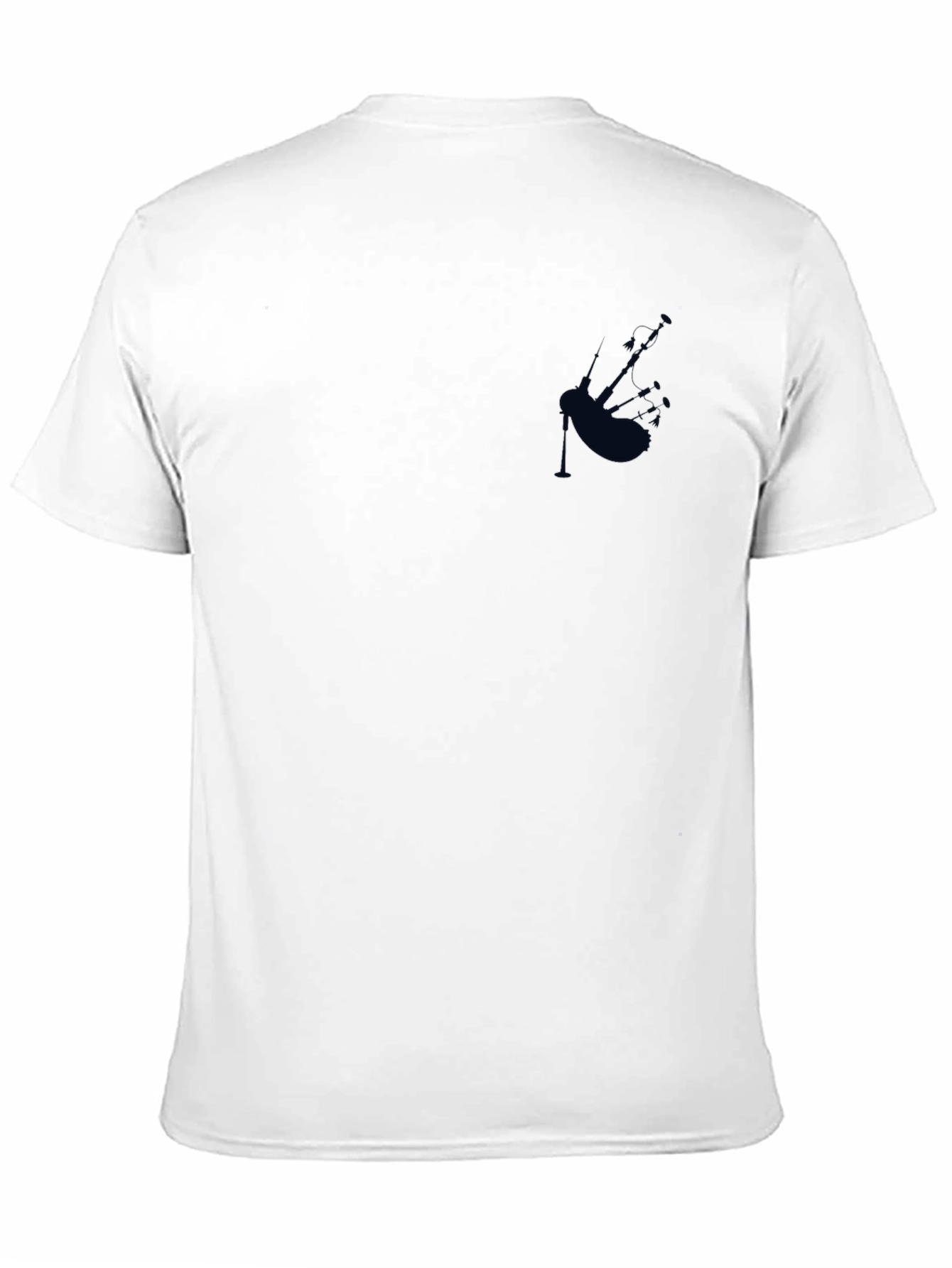 Mens Black Bagpipe Graphic Tee