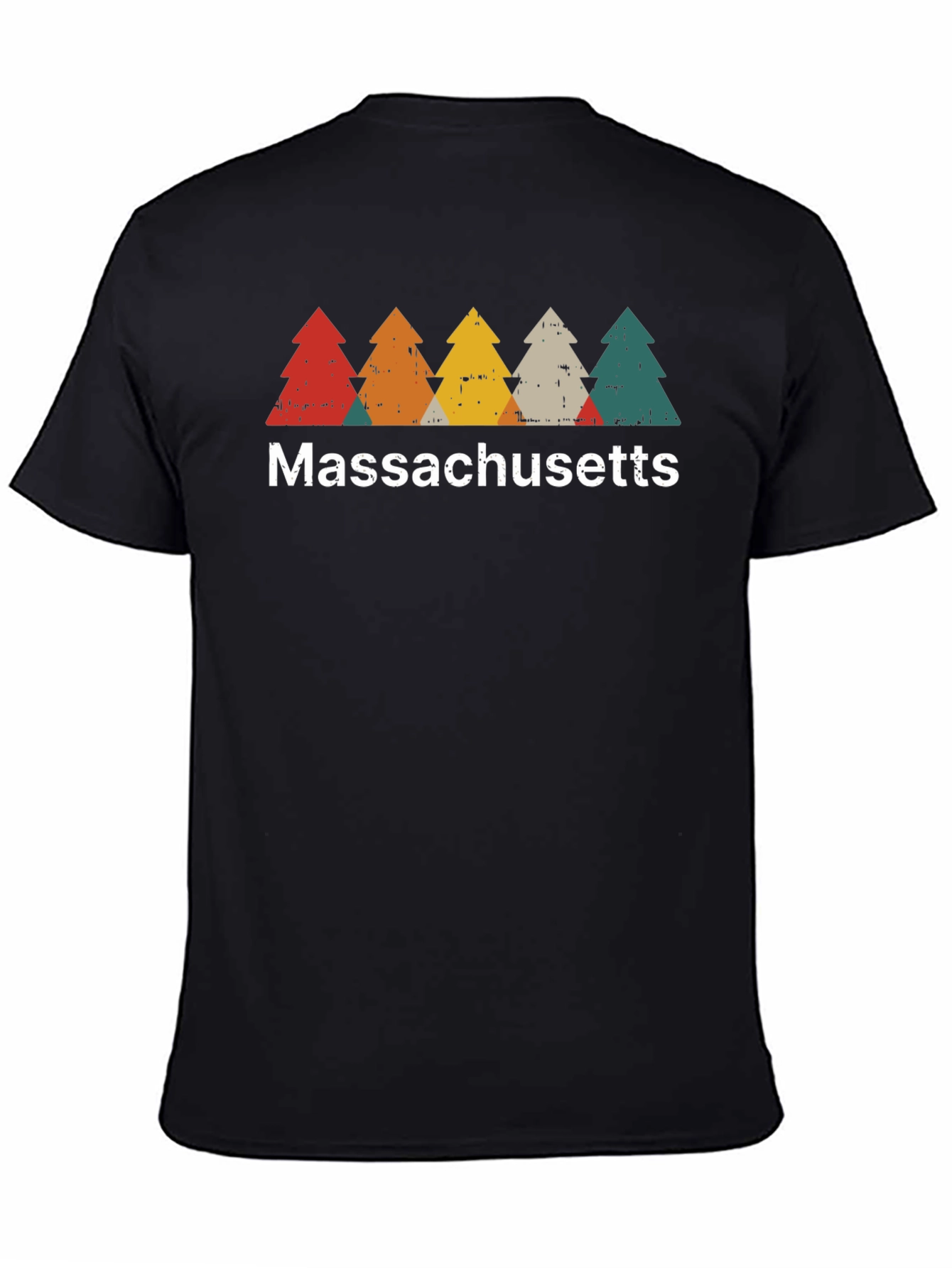 Massachusetts Retro Trees T-Shirt