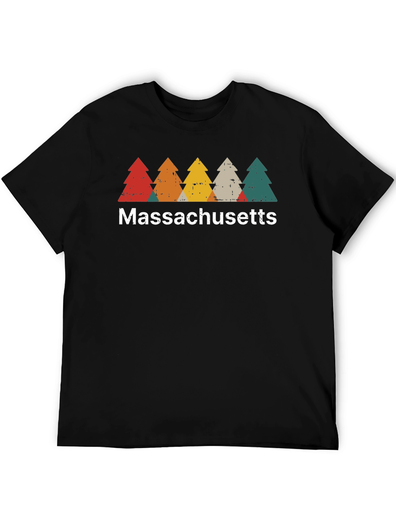 Massachusetts Retro Trees T-Shirt