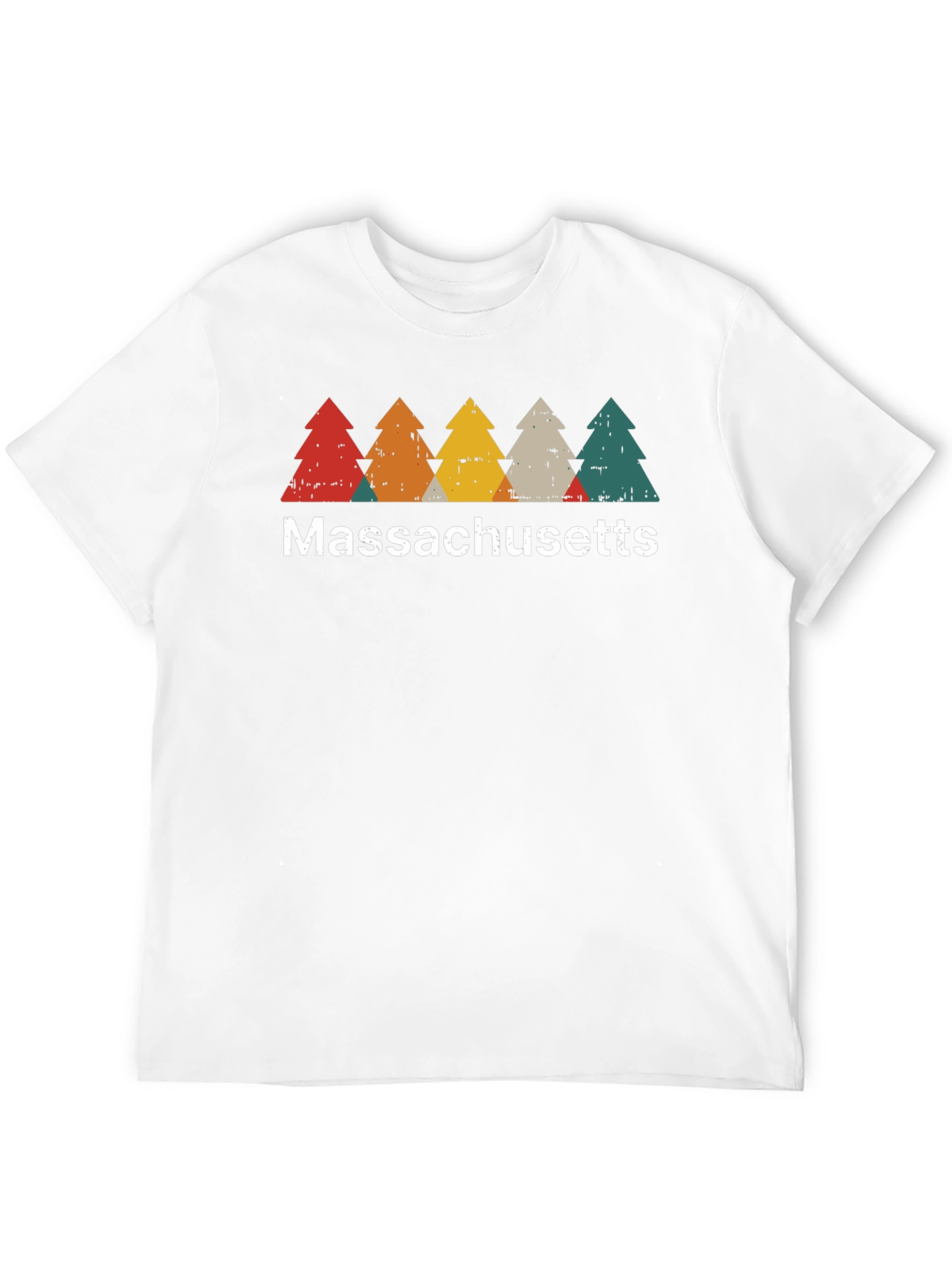 Massachusetts Retro Trees T-Shirt
