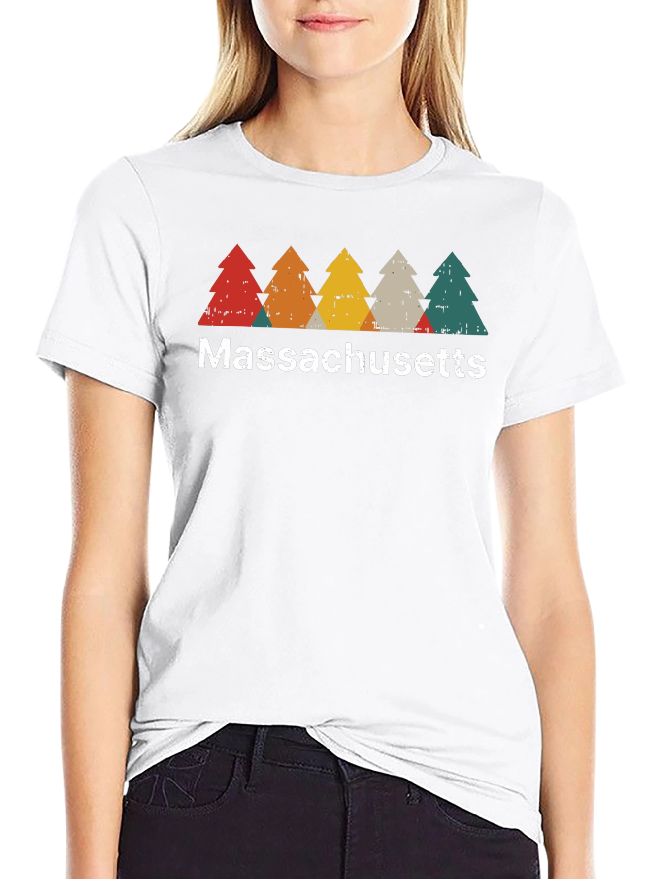 Massachusetts Retro Trees T-Shirt