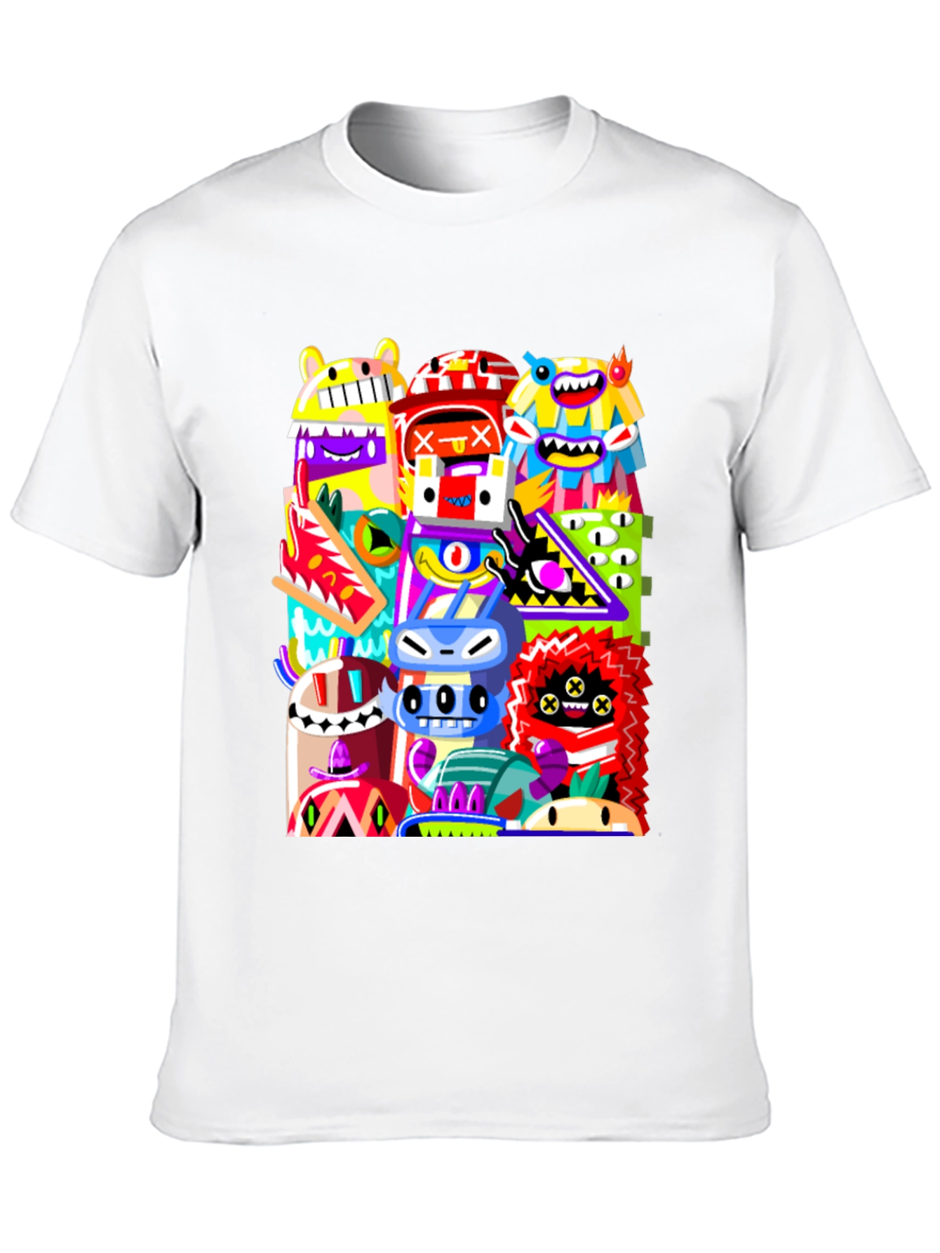 Funky Monster Graphic Tee - Black Cotton Comfort