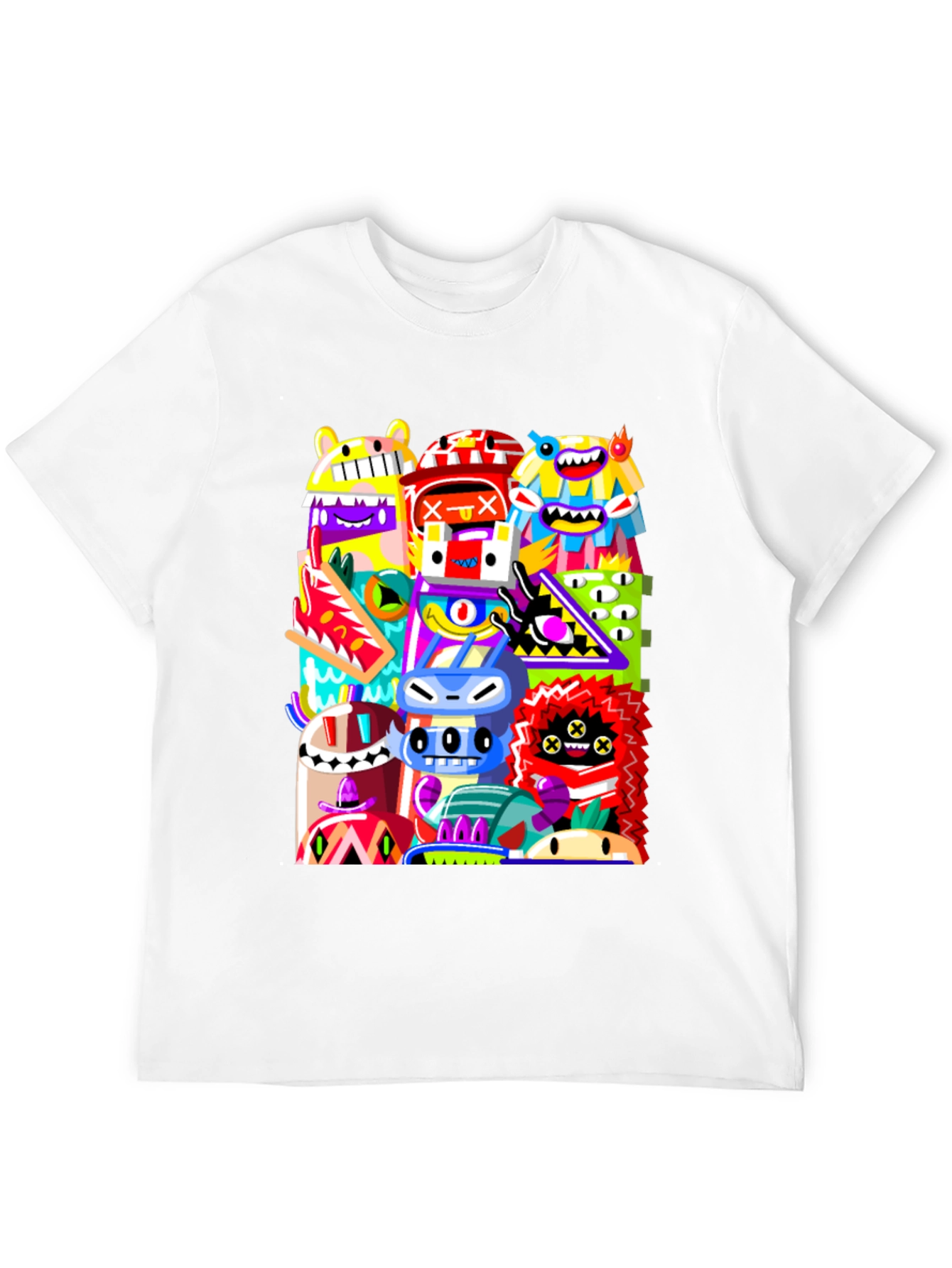 Funky Monster Graphic Tee - Black Cotton Comfort