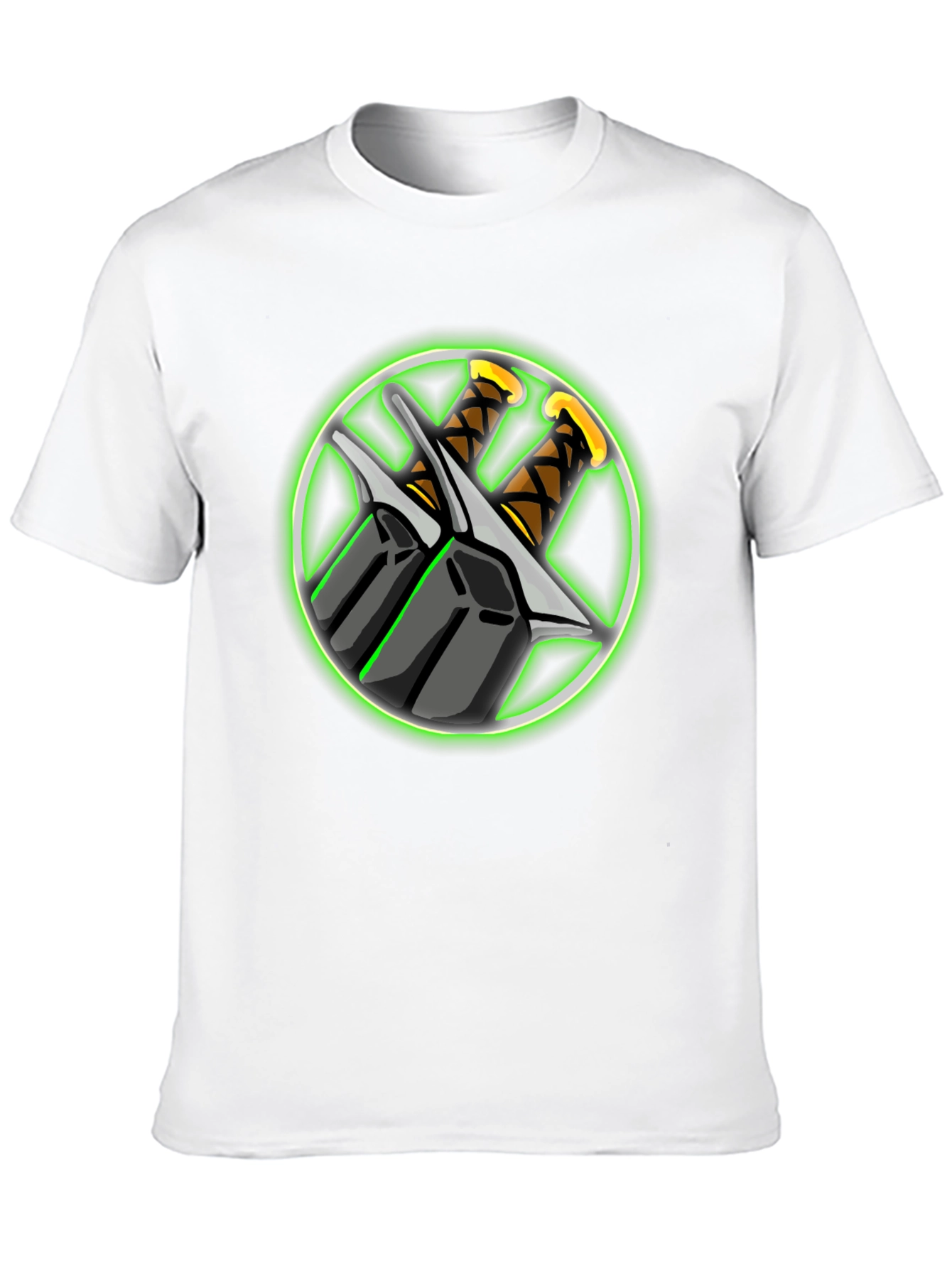 Swords Graphic Black T-Shirt - Edgy Design