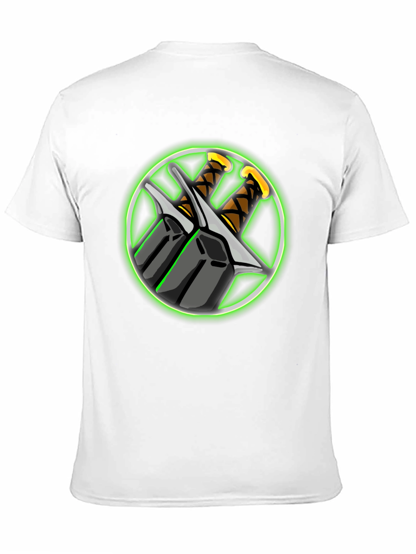 Swords Graphic Black T-Shirt - Edgy Design