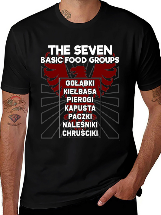 Funny Polish Food T-Shirt - Seven Basic Food Groups Tee