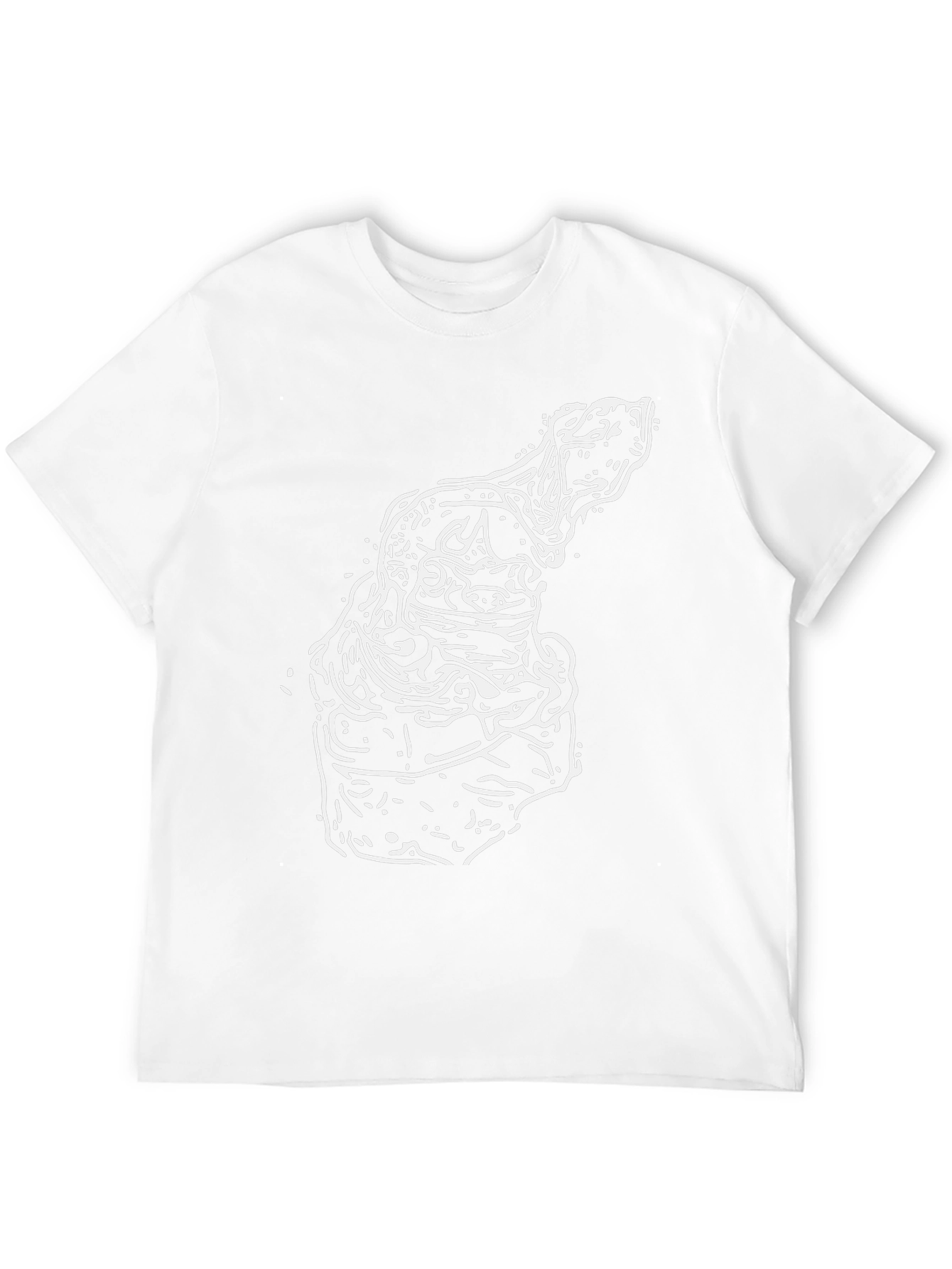 Abstract Art Graphic Tee - Black Cotton Shirt