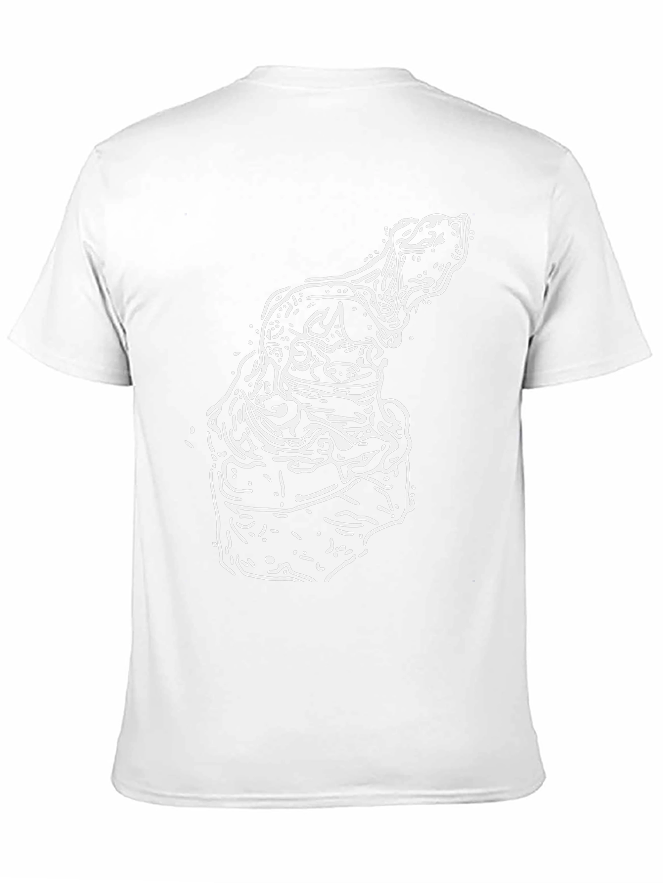 Abstract Art Graphic Tee - Black Cotton Shirt