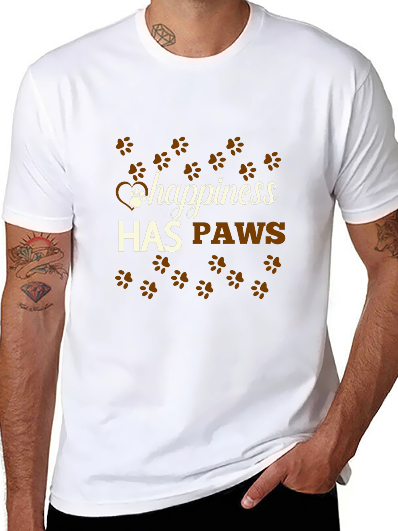 Happiness Has Paws Graphic Tee