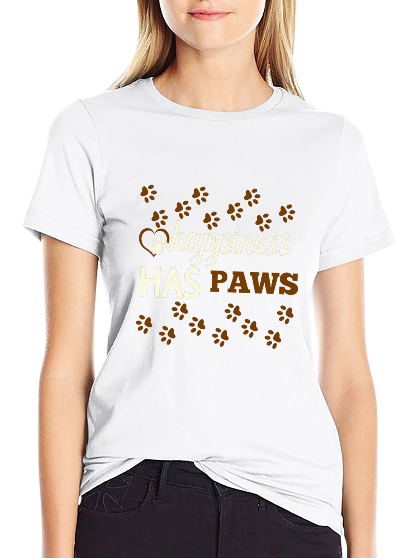Happiness Has Paws Graphic Tee