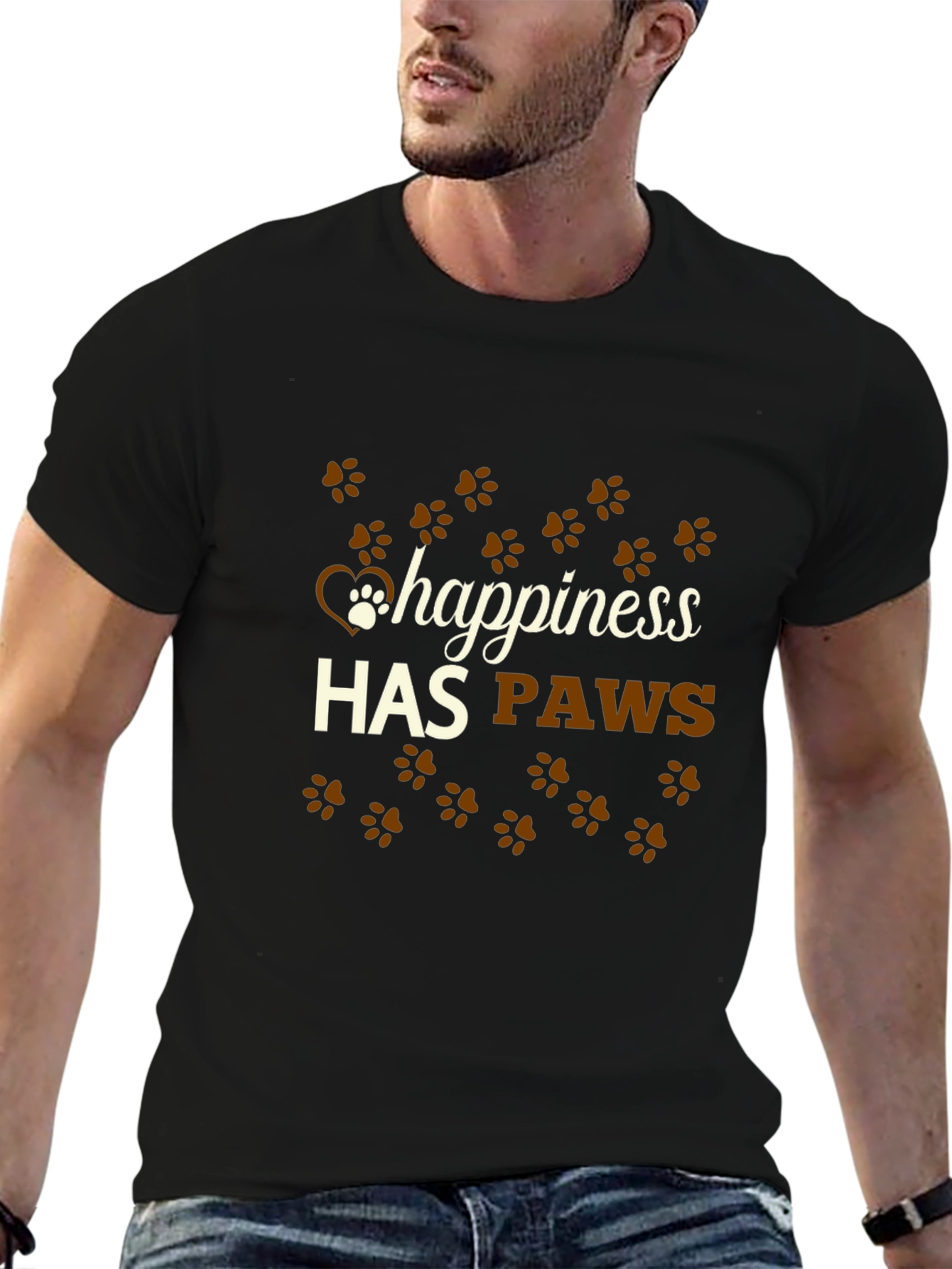 Happiness Has Paws Graphic Tee