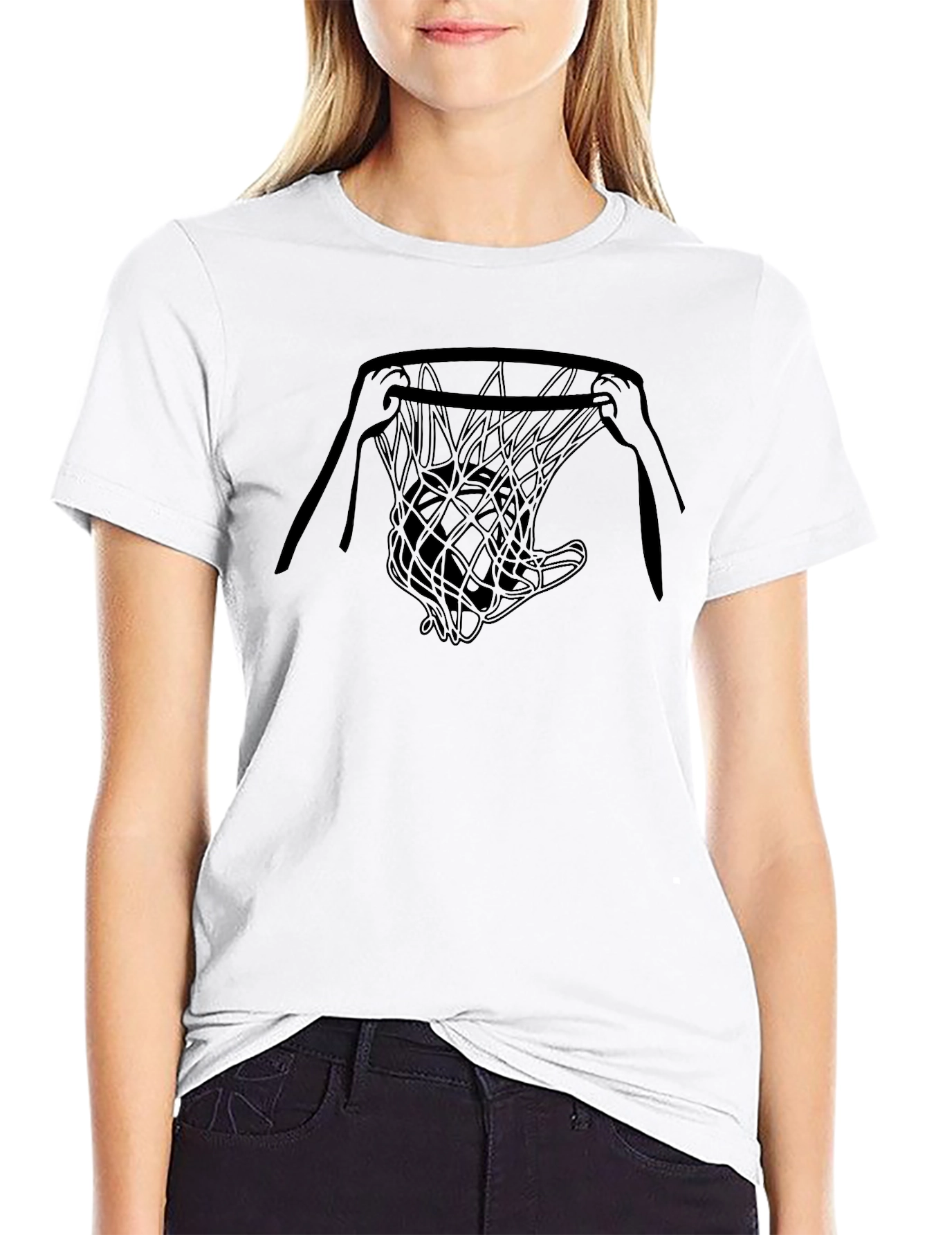 Basketball Net Graphic Tee - Stylish & Unique Design