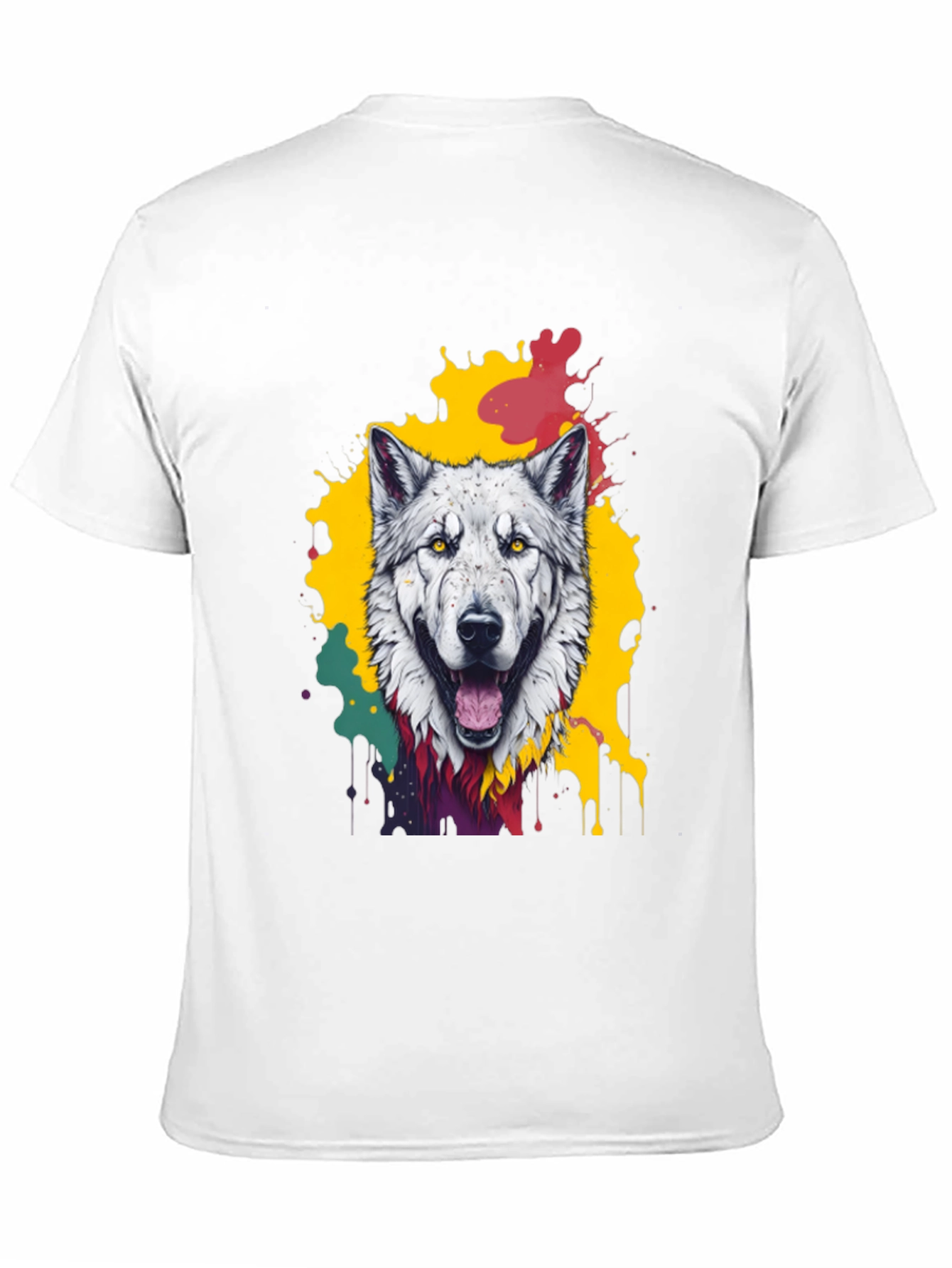 Wolf Graphic Tee - Mens Black Crew Neck T-Shirt