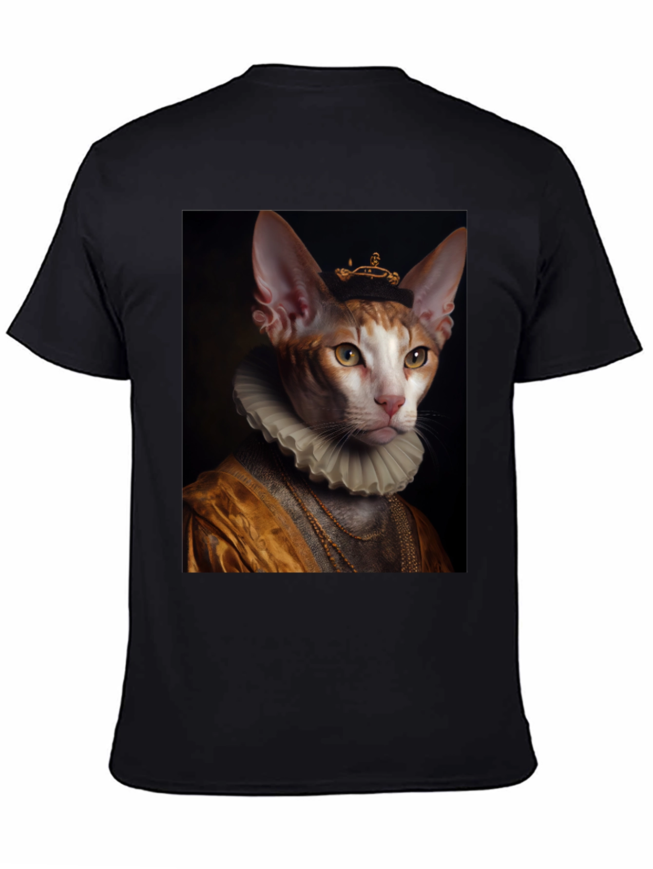 Cat King Portrait T-Shirt - Unique Graphic Tee