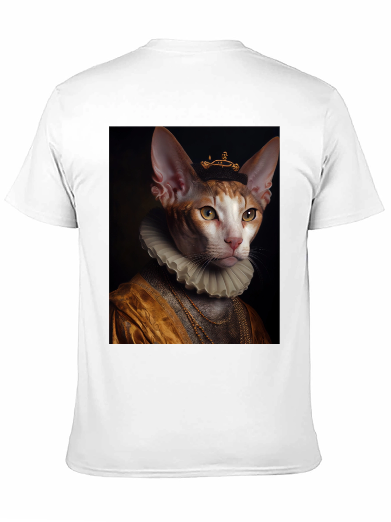 Cat King Portrait T-Shirt - Unique Graphic Tee