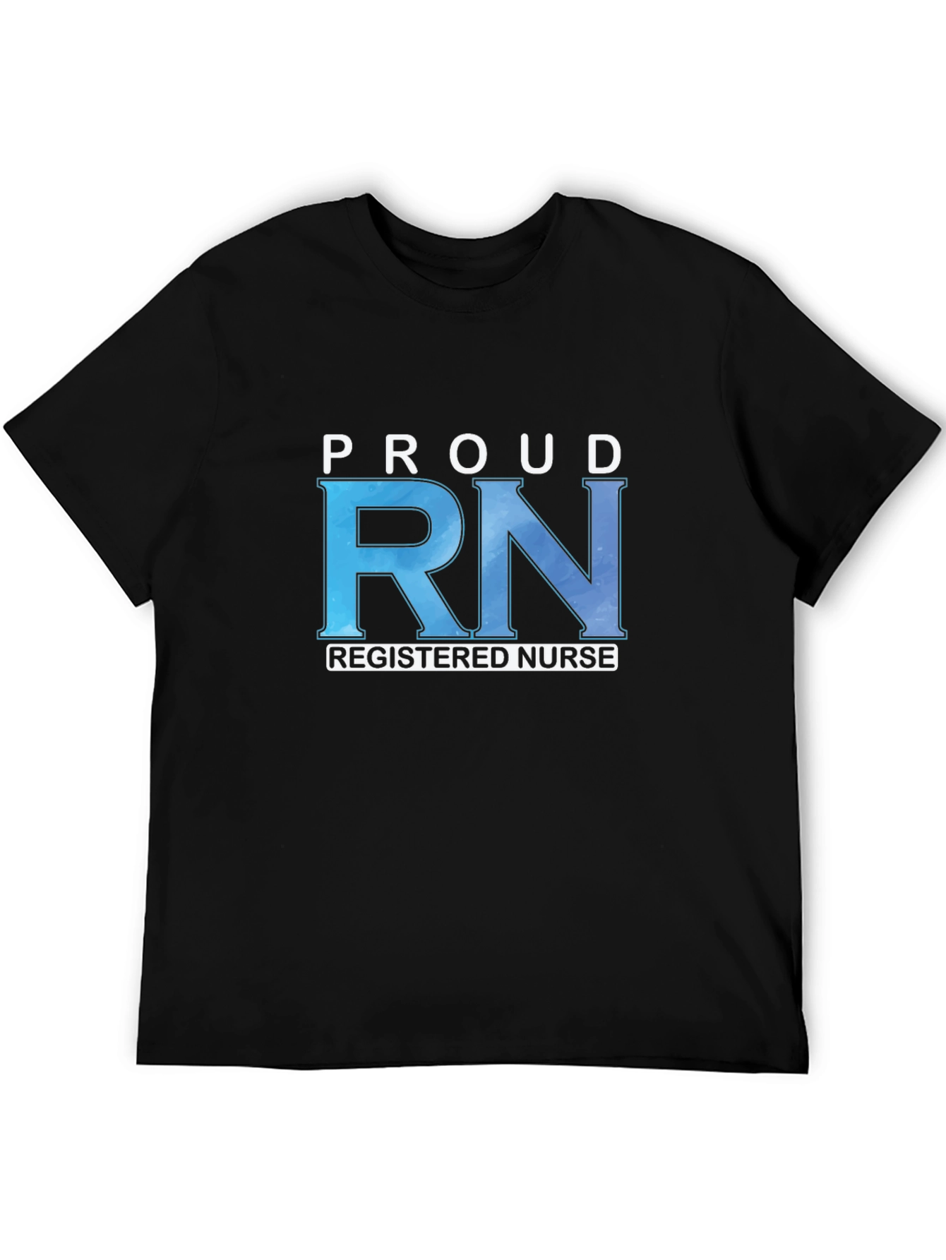 Proud RN Registered Nurse Black T-Shirt