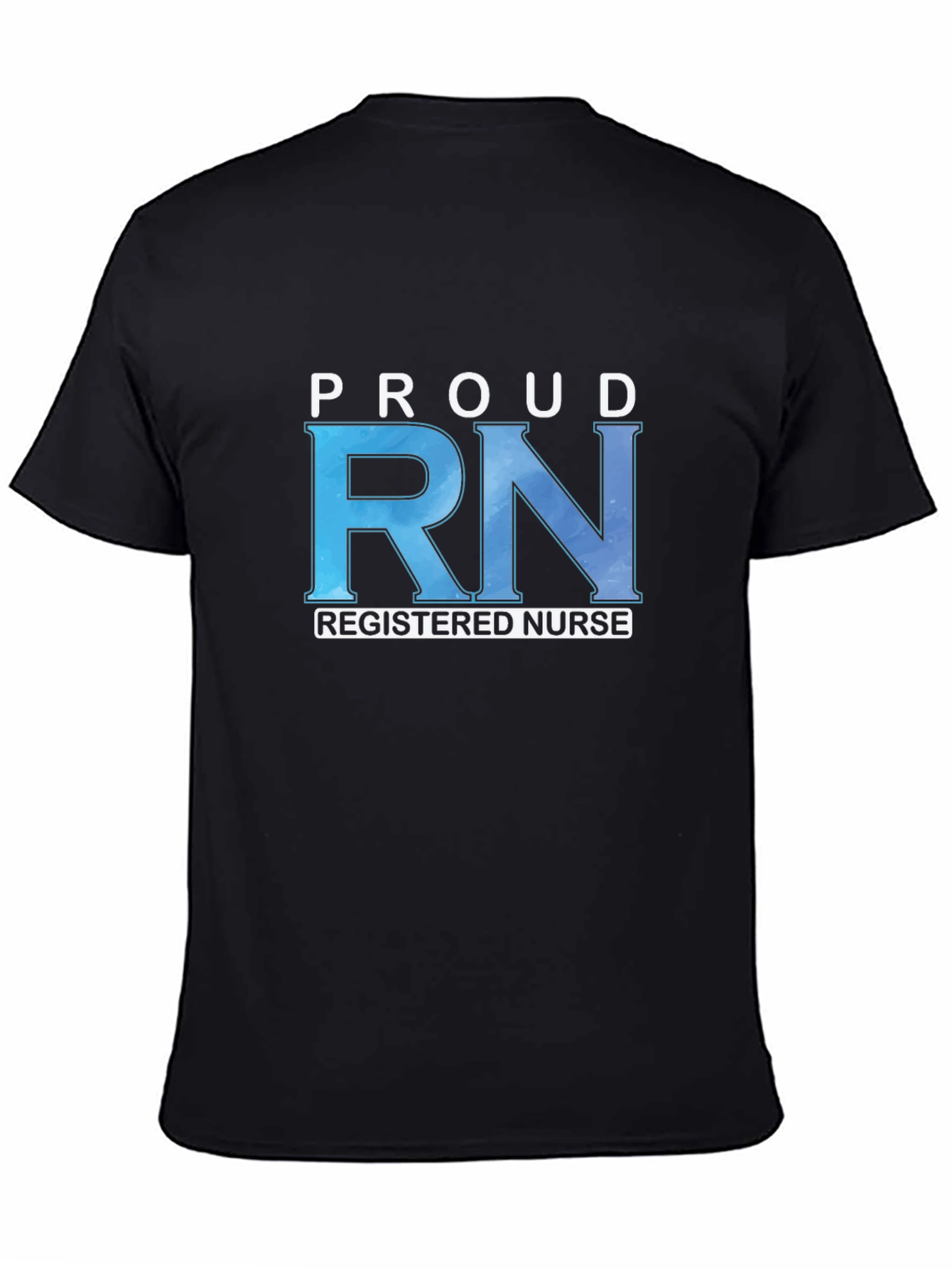 Proud RN Registered Nurse Black T-Shirt