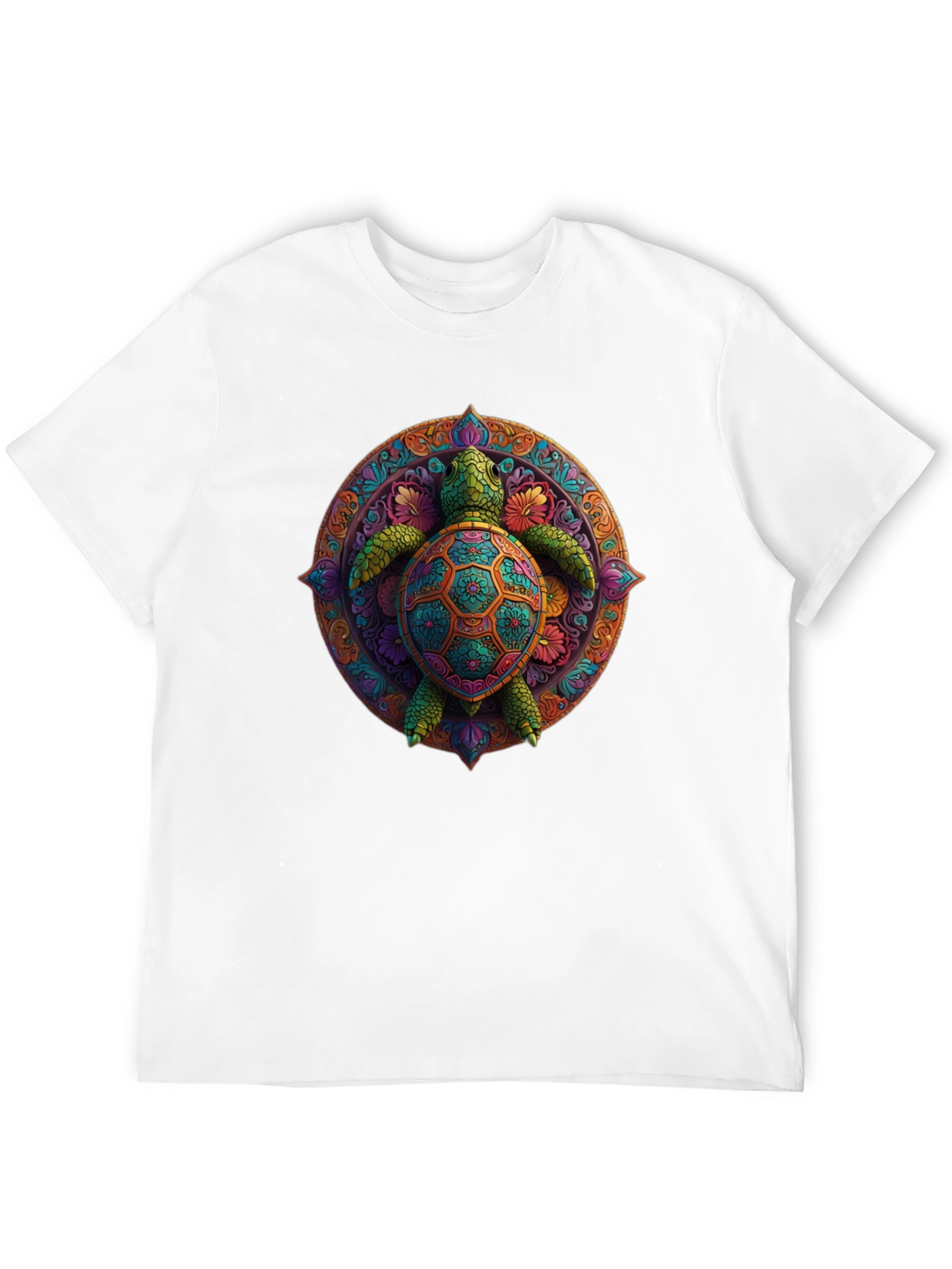 Turtle Mandala Graphic Tee - Black