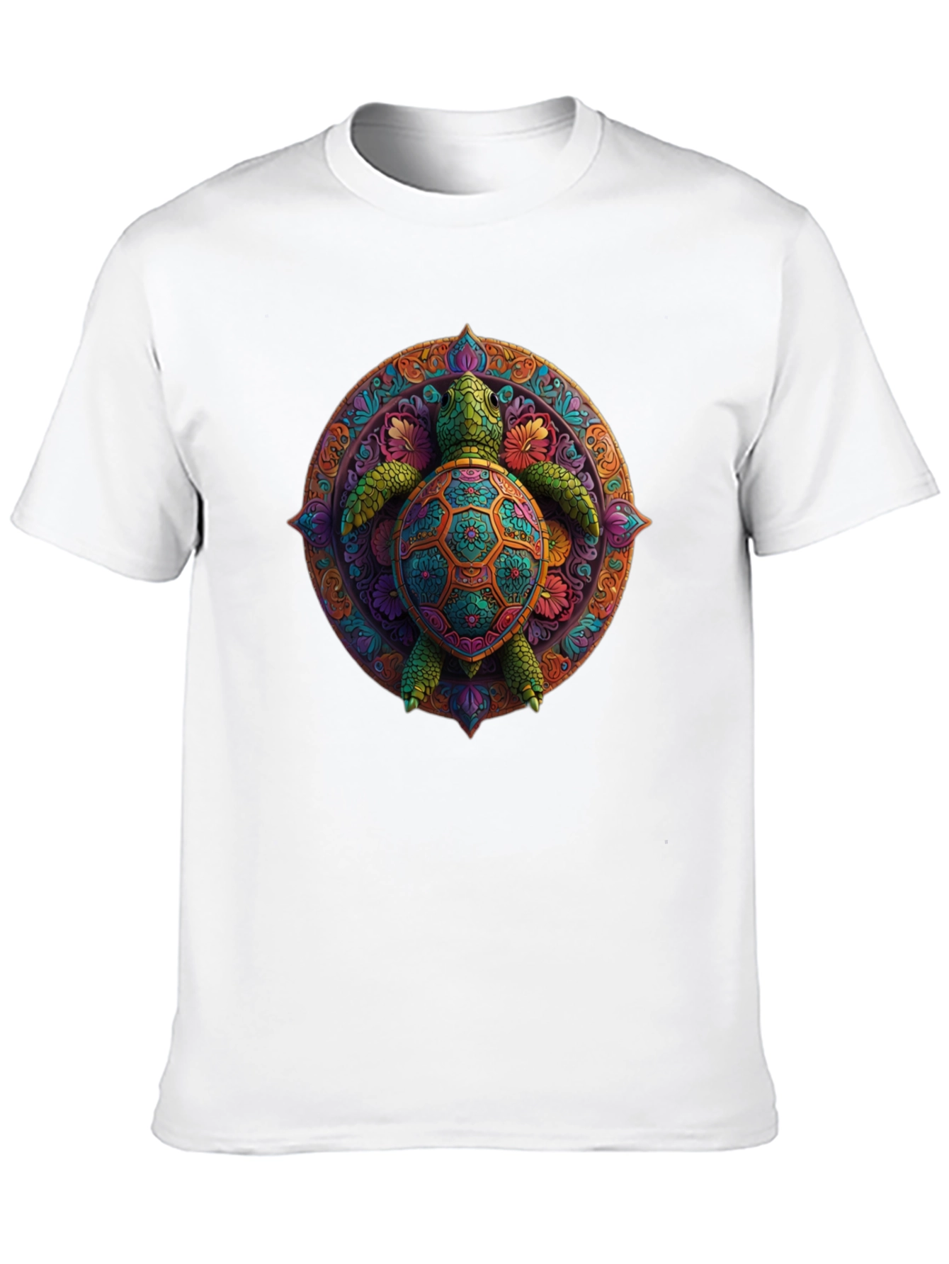 Turtle Mandala Graphic Tee - Black