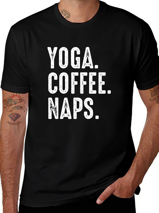 Yoga Coffee Naps T-Shirt - Relax & Recharge