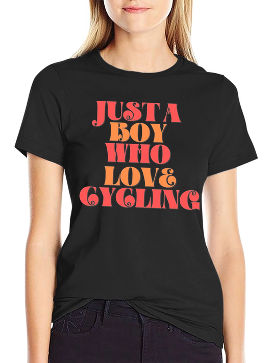 Cycling Lover T-Shirt - Just A Boy Who Loves Cycling